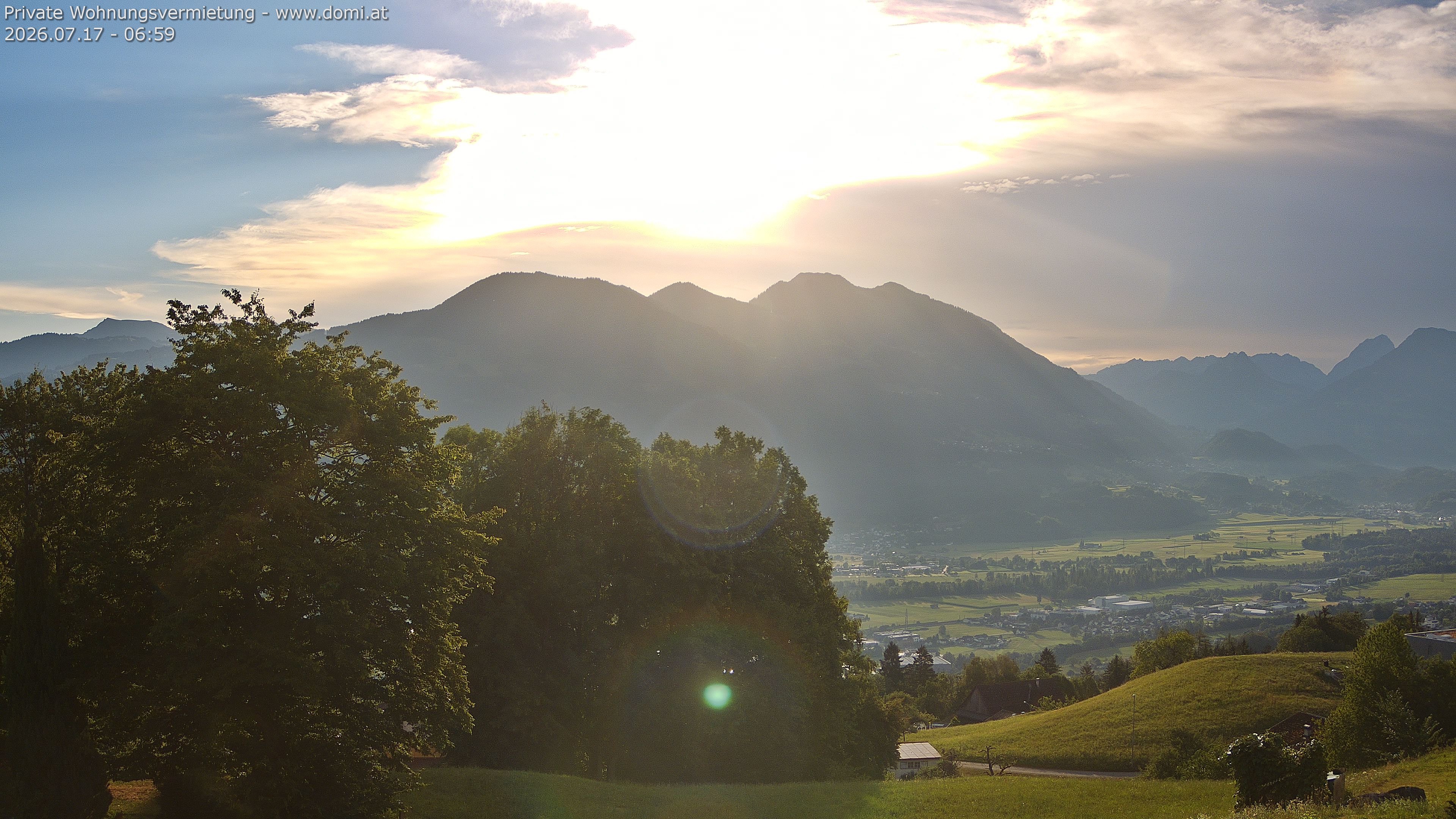 Archiv Foto Webcam Ausblick von Amerlügen bei Frastanz