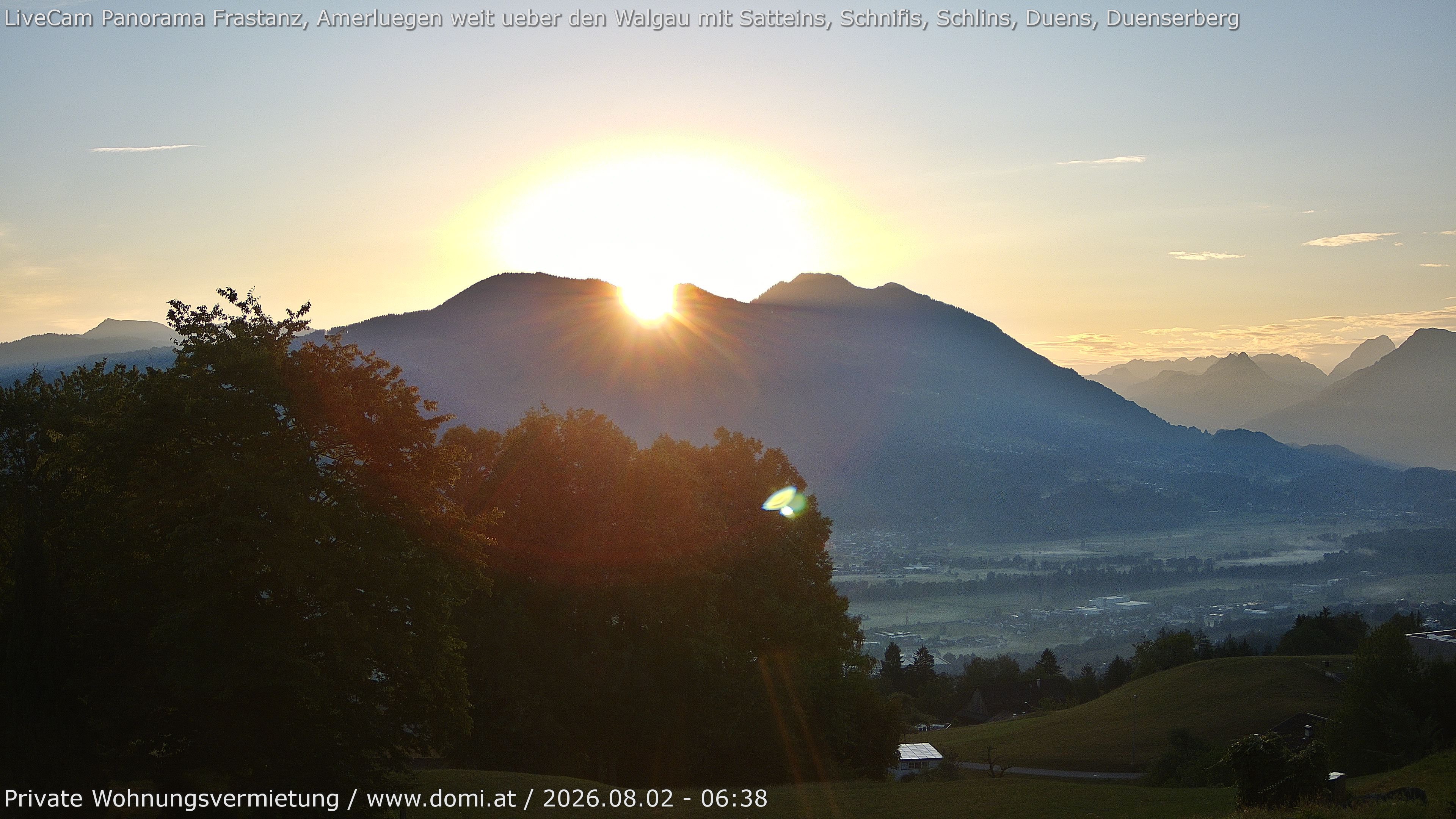 Archiv Foto Webcam Ausblick von Amerlügen bei Frastanz