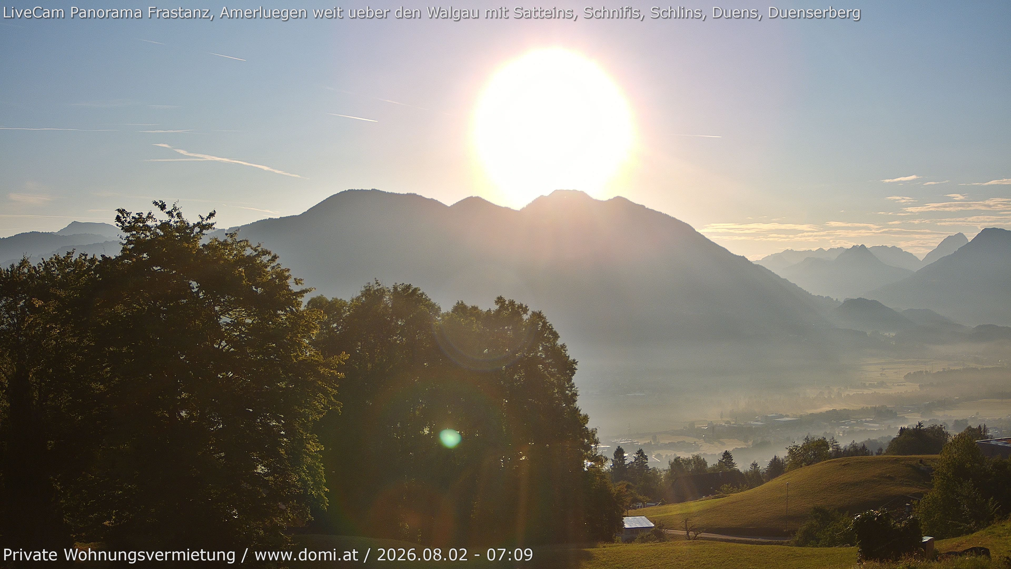 Archiv Foto Webcam Ausblick von Amerlügen bei Frastanz