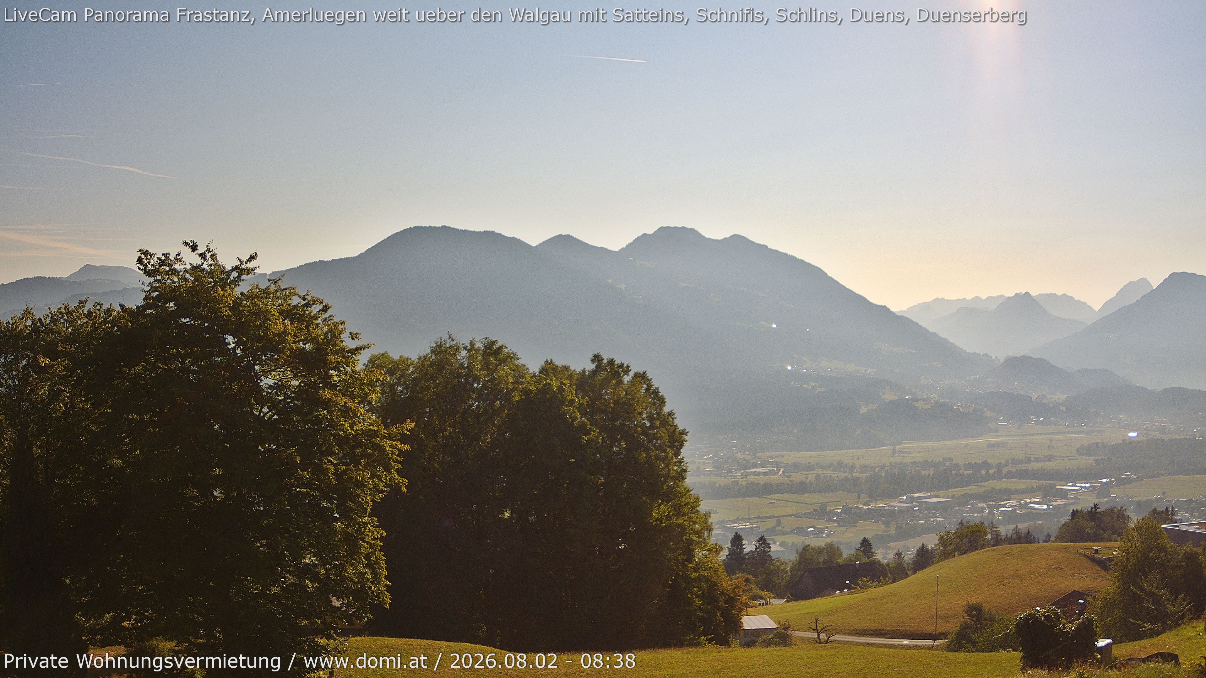 Archiv Foto Webcam Ausblick von Amerlügen bei Frastanz
