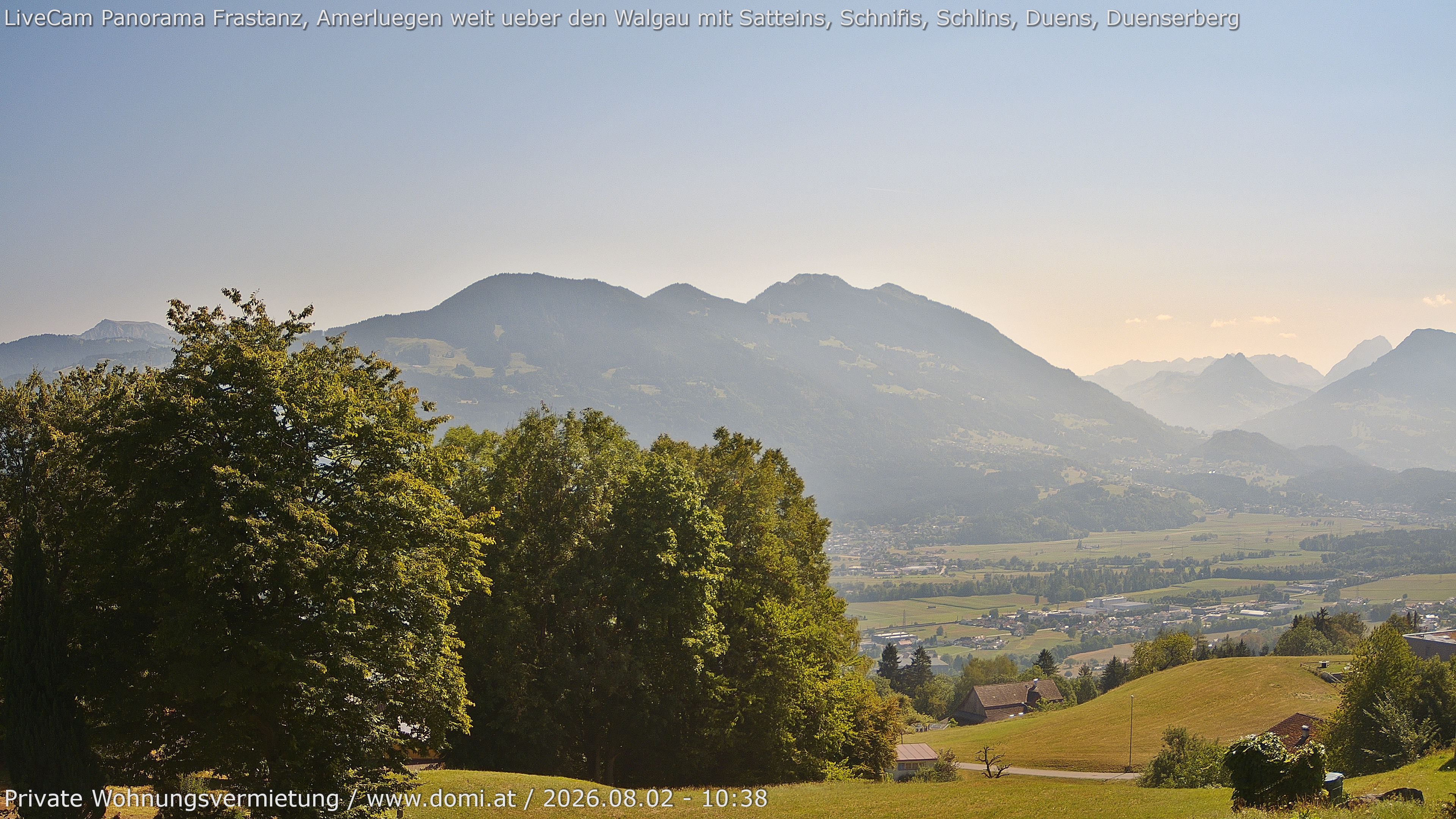 Archiv Foto Webcam Ausblick von Amerlügen bei Frastanz