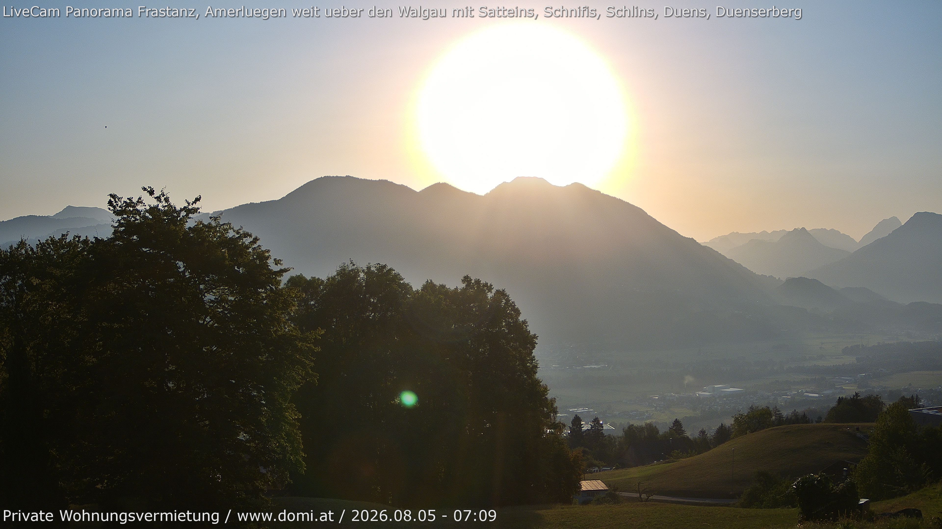 Archiv Foto Webcam Ausblick von Amerlügen bei Frastanz