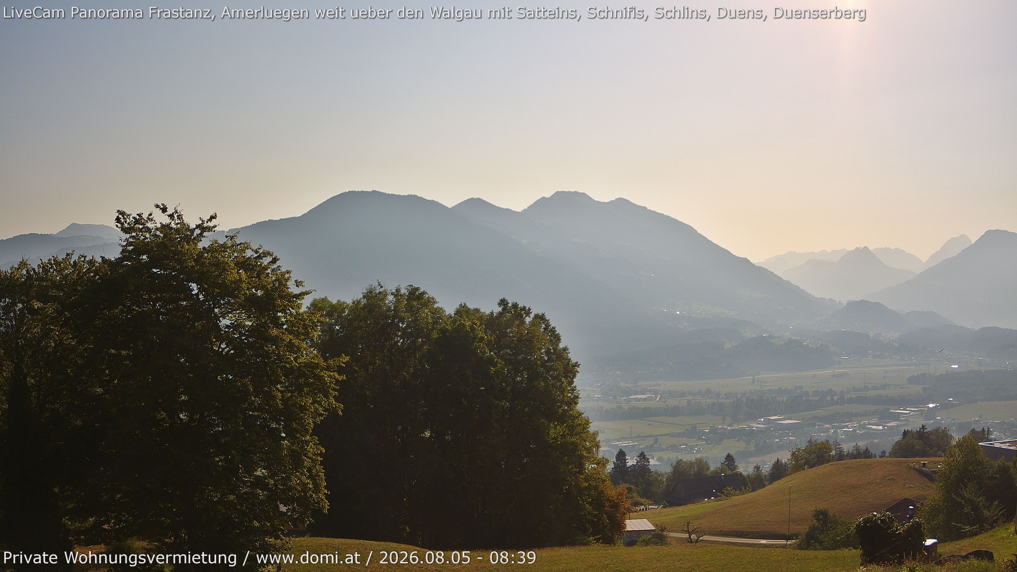Archiv Foto Webcam Ausblick von Amerlügen bei Frastanz