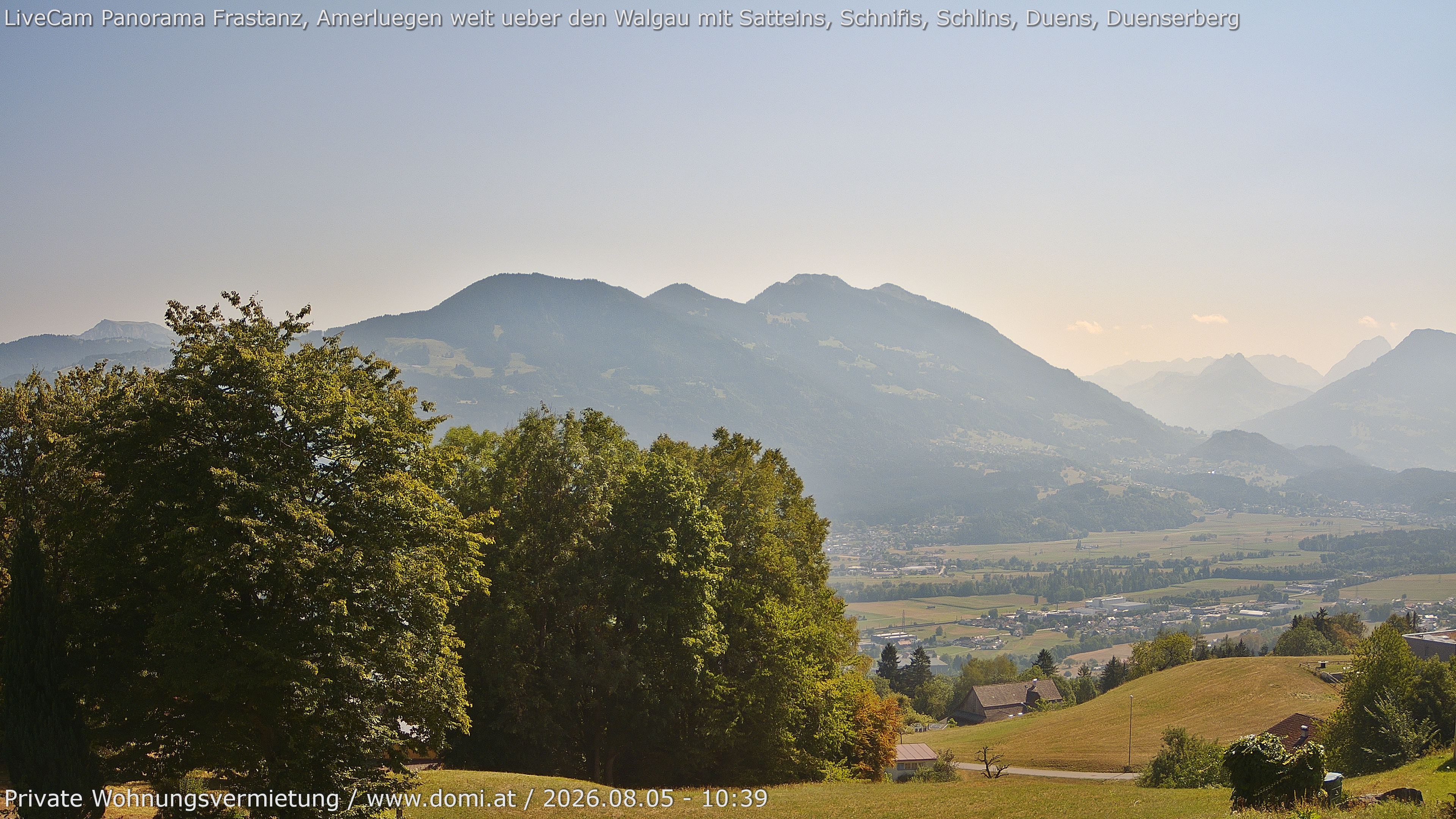 Archiv Foto Webcam Ausblick von Amerlügen bei Frastanz