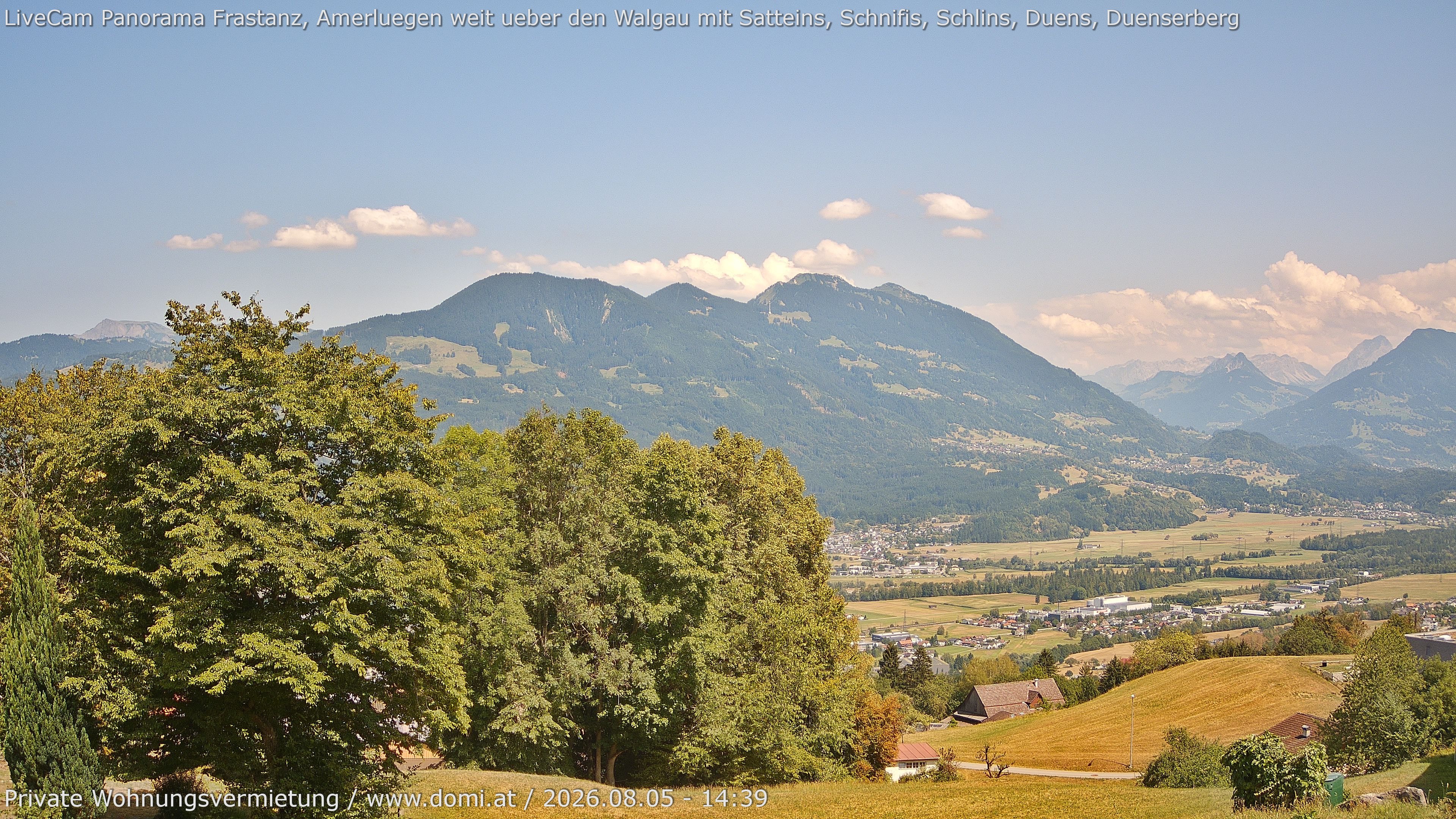 Archiv Foto Webcam Ausblick von Amerlügen bei Frastanz
