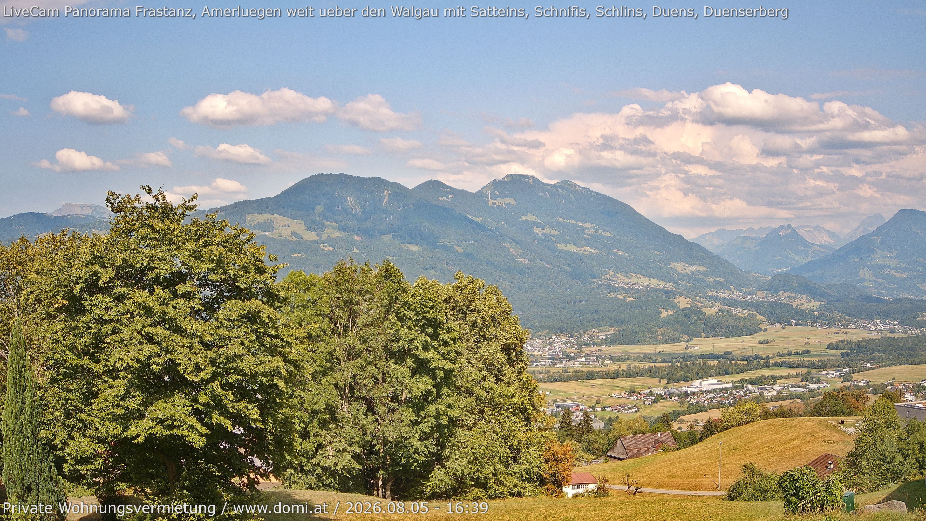 Archiv Foto Webcam Ausblick von Amerlügen bei Frastanz