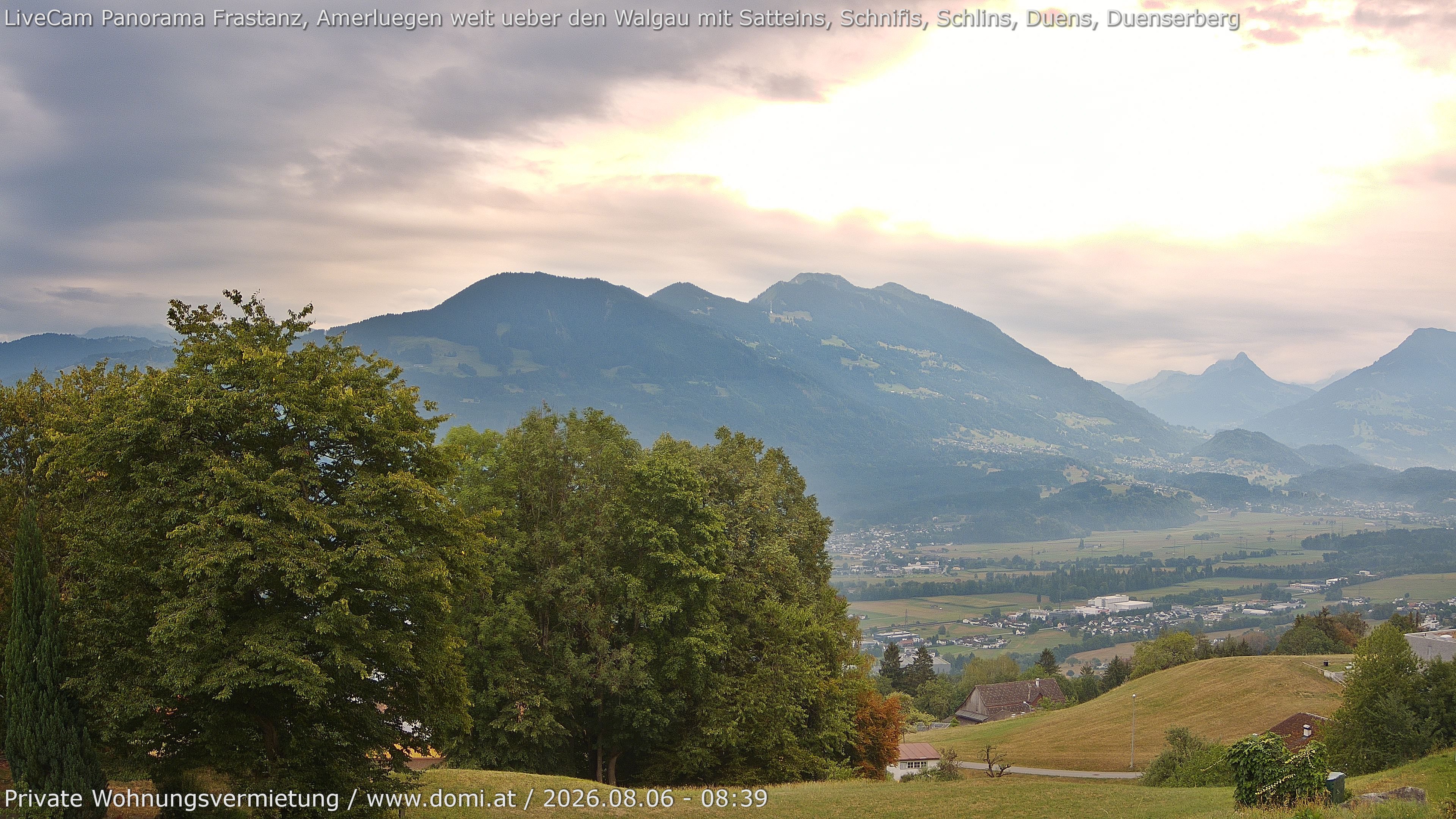 Archiv Foto Webcam Ausblick von Amerlügen bei Frastanz