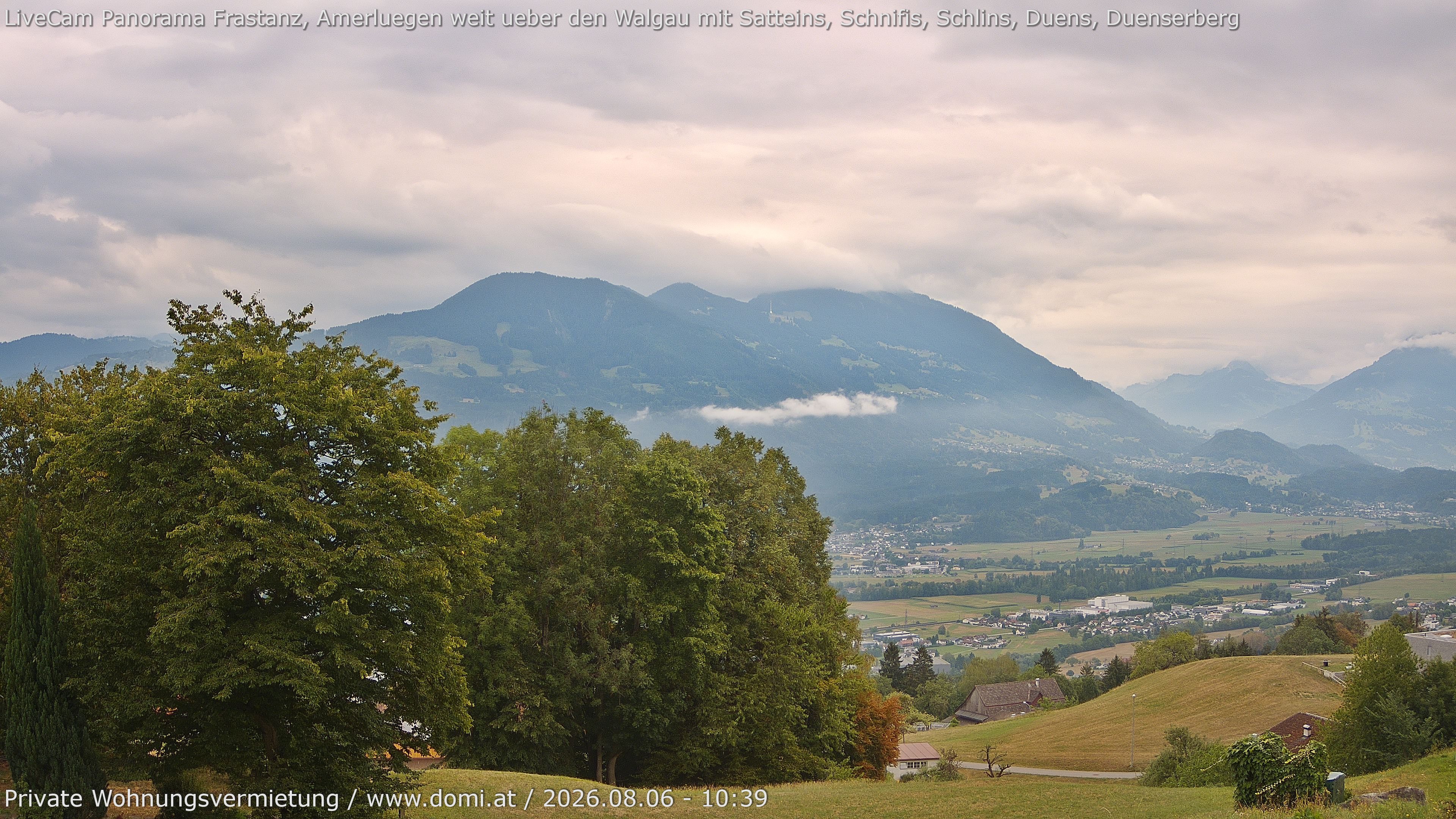 Archiv Foto Webcam Ausblick von Amerlügen bei Frastanz