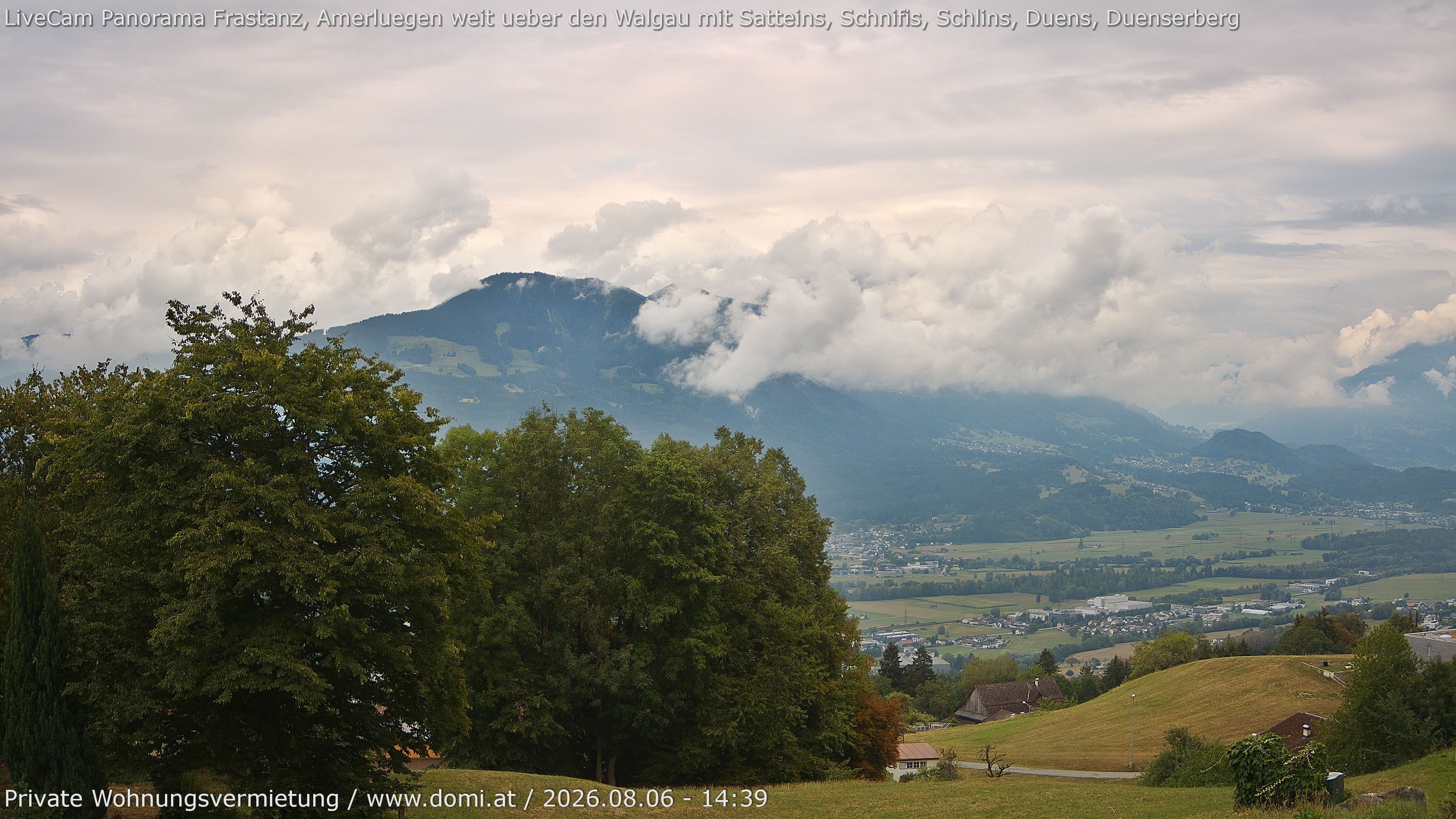 Archiv Foto Webcam Ausblick von Amerlügen bei Frastanz