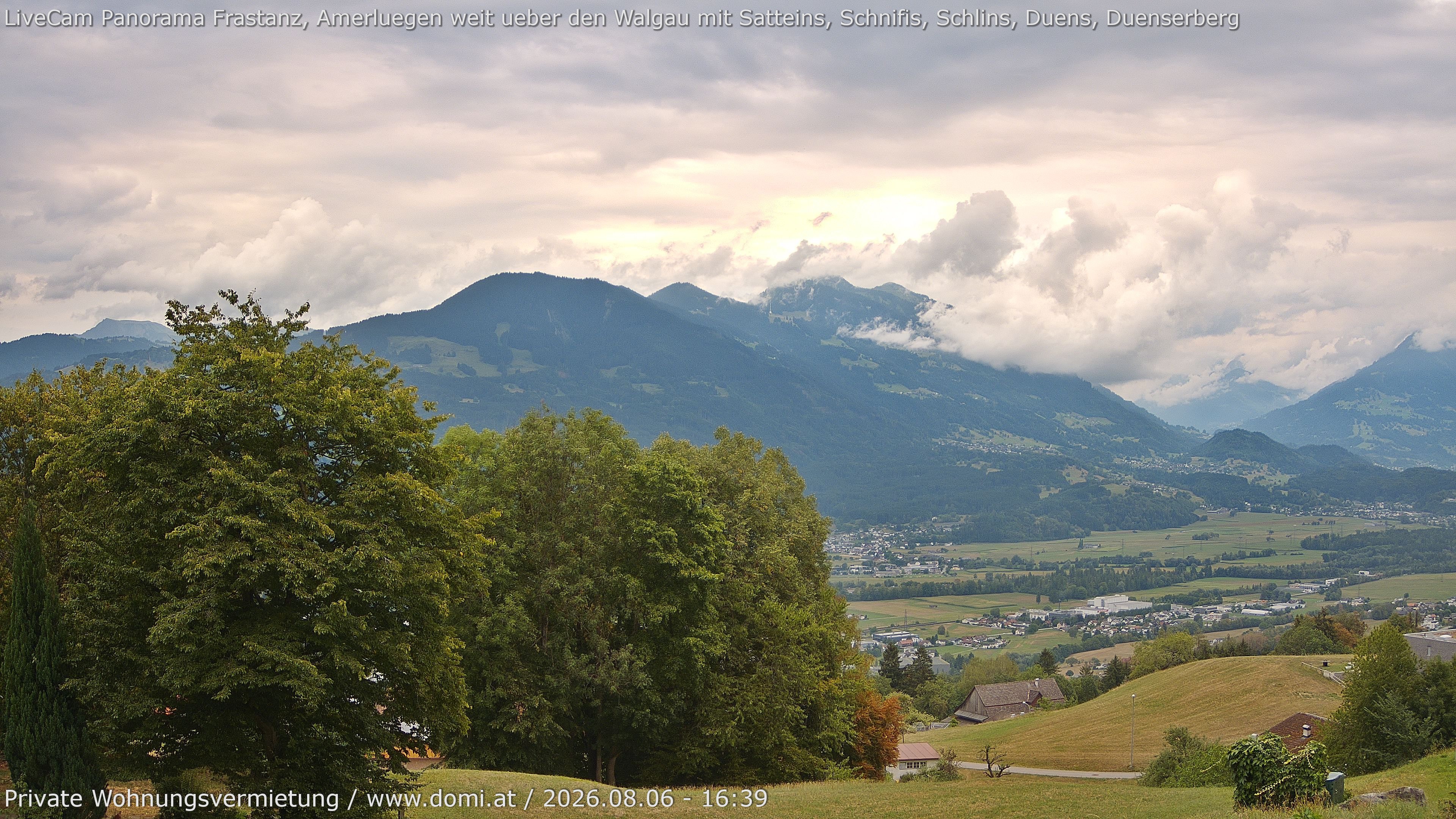 Archiv Foto Webcam Ausblick von Amerlügen bei Frastanz