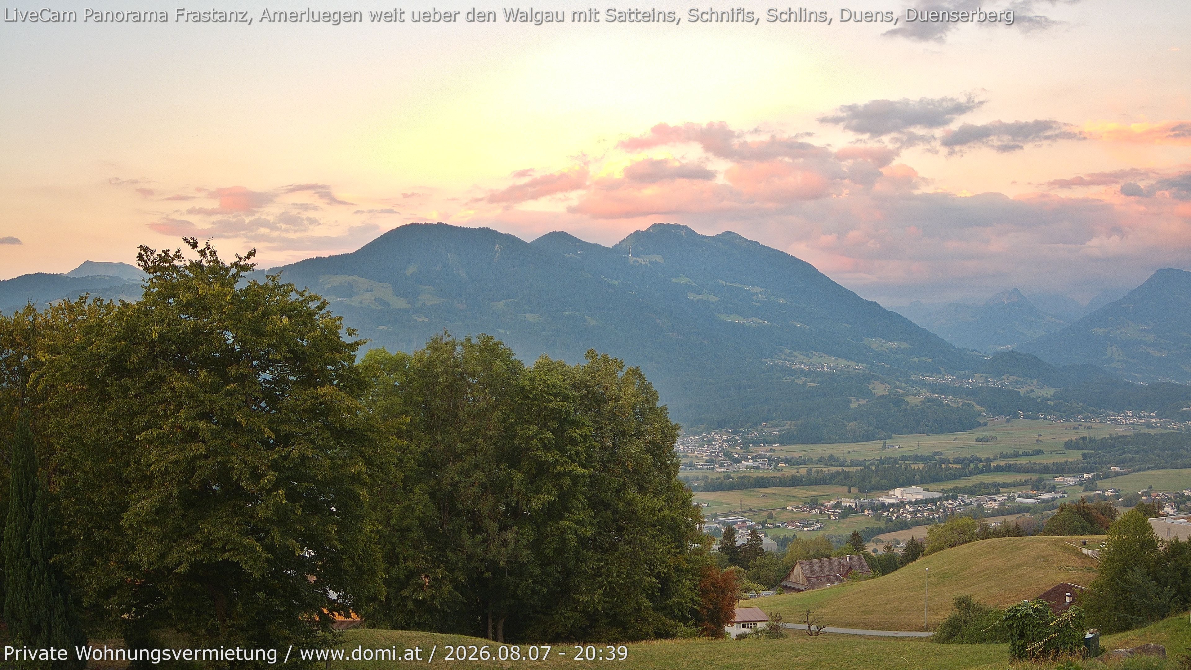 Archiv Foto Webcam Ausblick von Amerlügen bei Frastanz