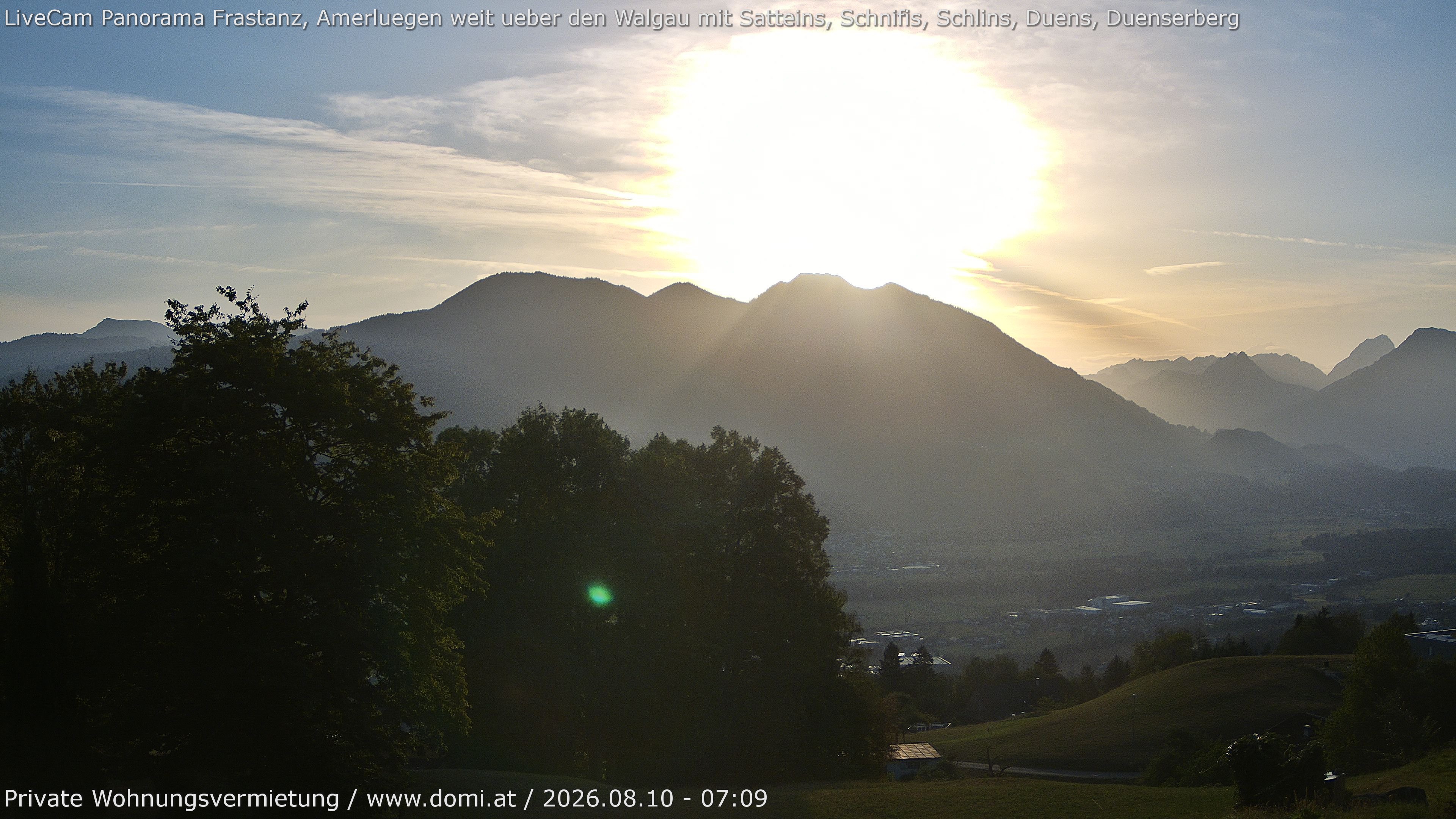 Archiv Foto Webcam Ausblick von Amerlügen bei Frastanz