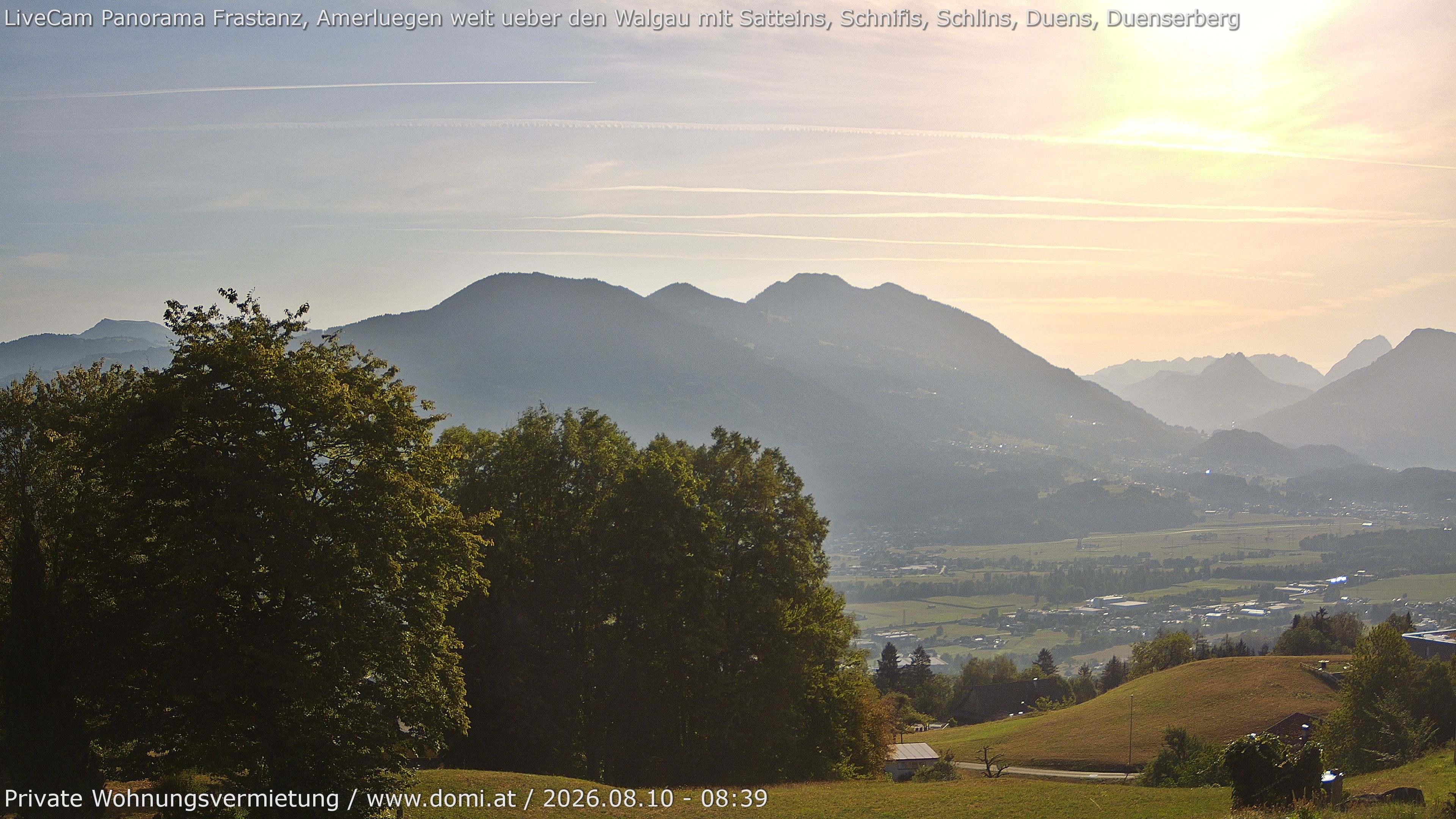 Archiv Foto Webcam Ausblick von Amerlügen bei Frastanz