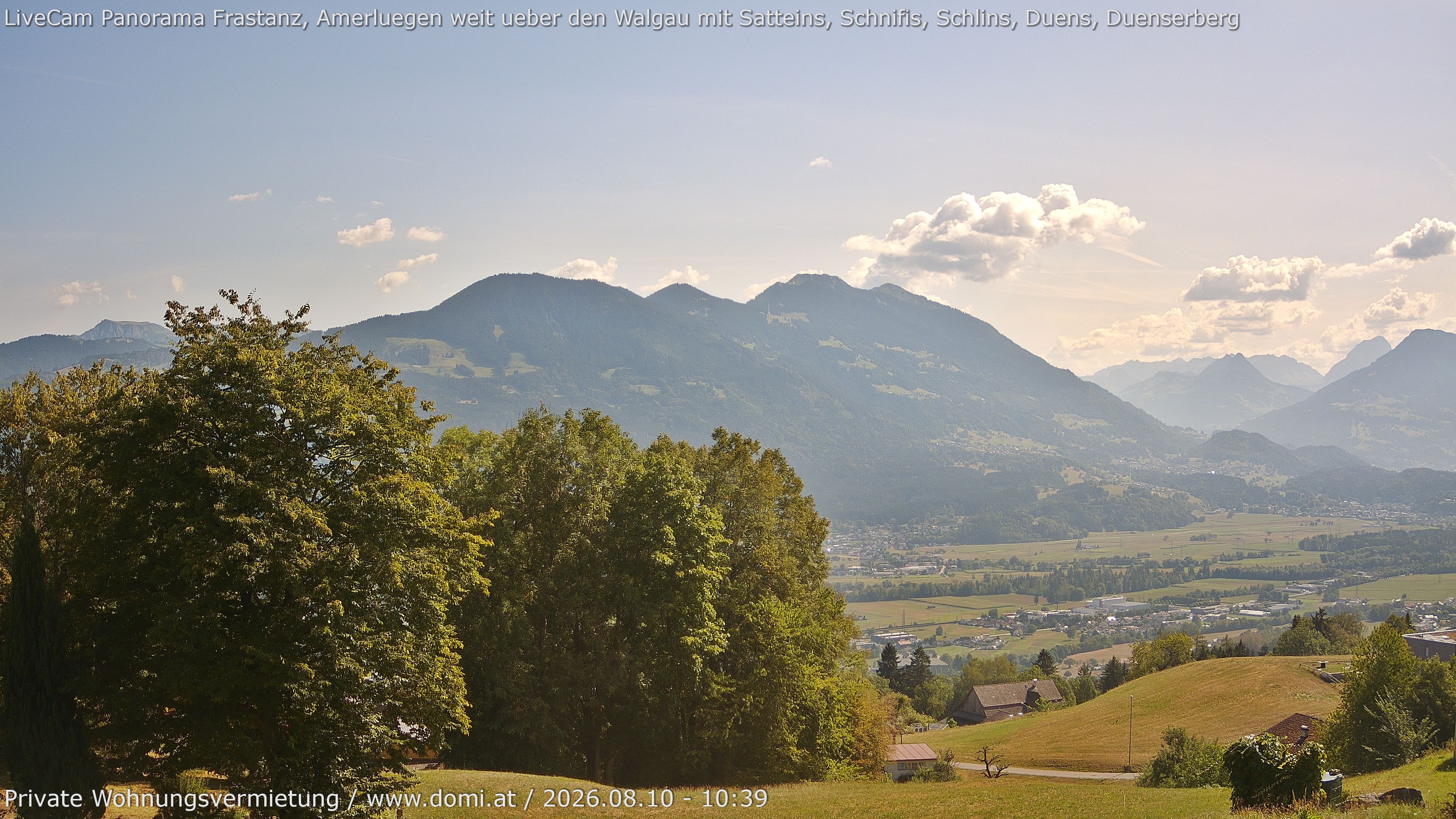 Archiv Foto Webcam Ausblick von Amerlügen bei Frastanz