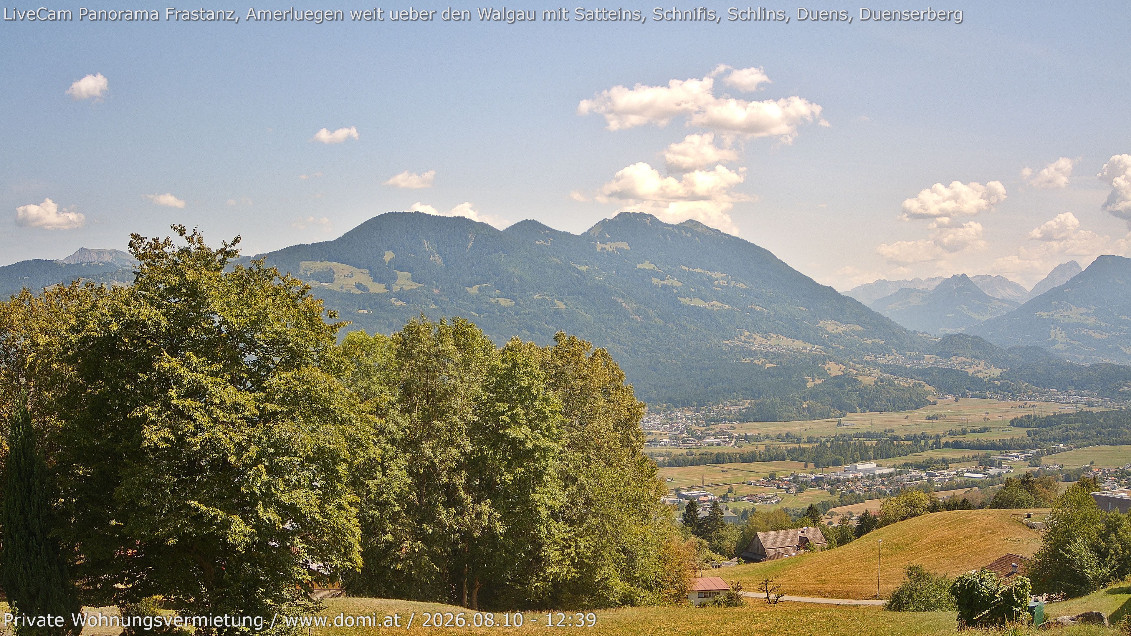Archiv Foto Webcam Ausblick von Amerlügen bei Frastanz