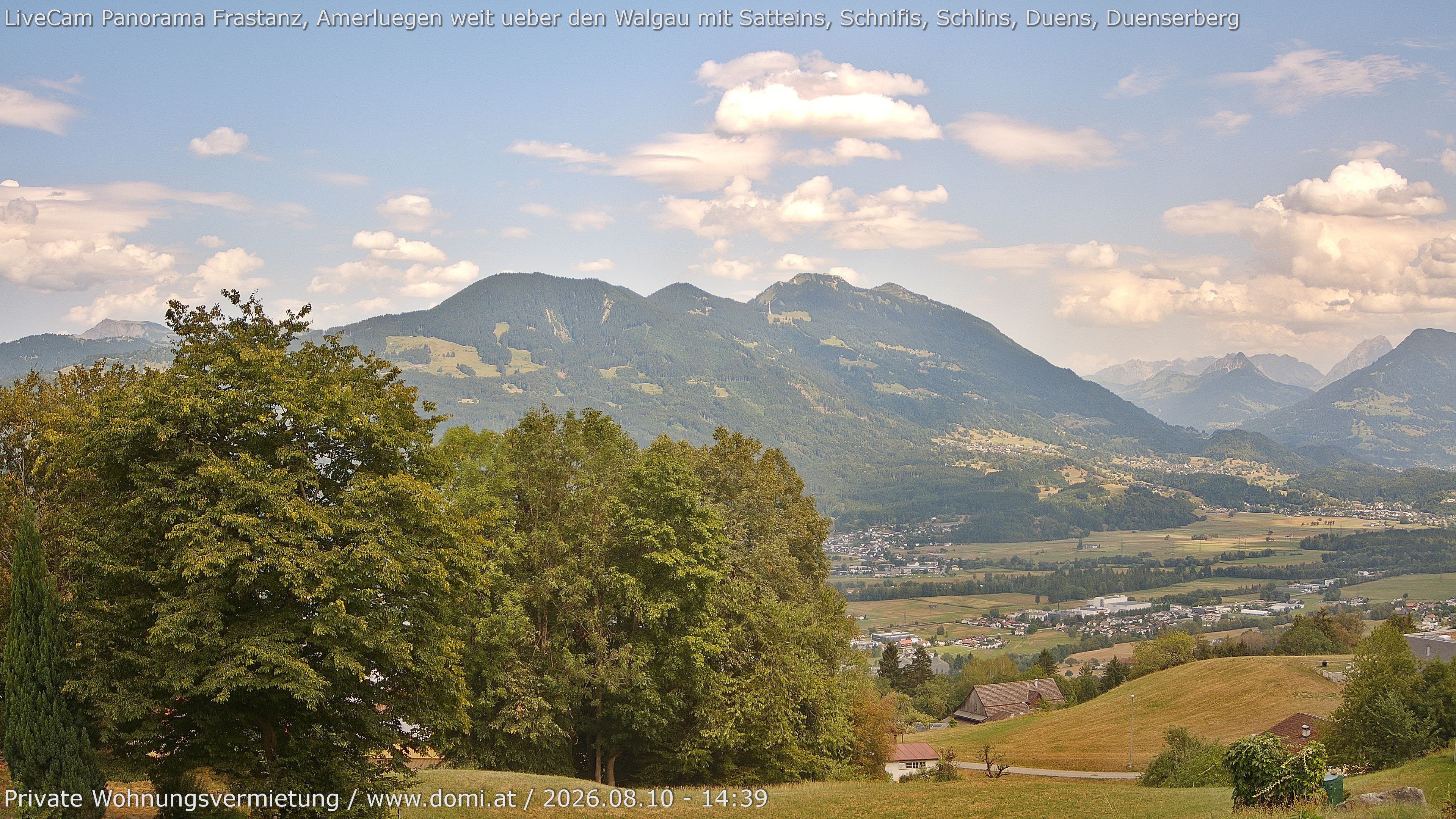 Archiv Foto Webcam Ausblick von Amerlügen bei Frastanz