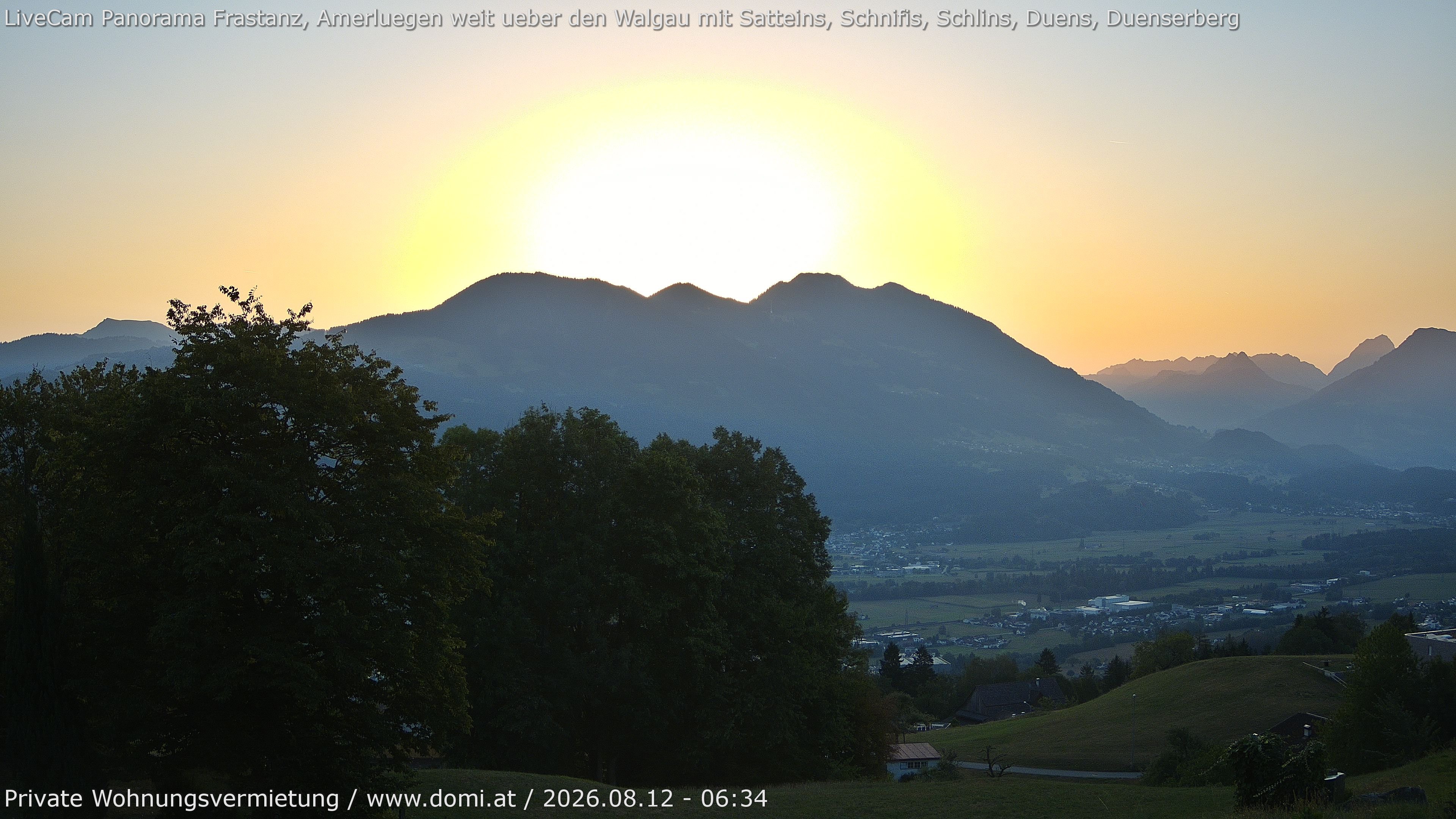 Archiv Foto Webcam Ausblick von Amerlügen bei Frastanz
