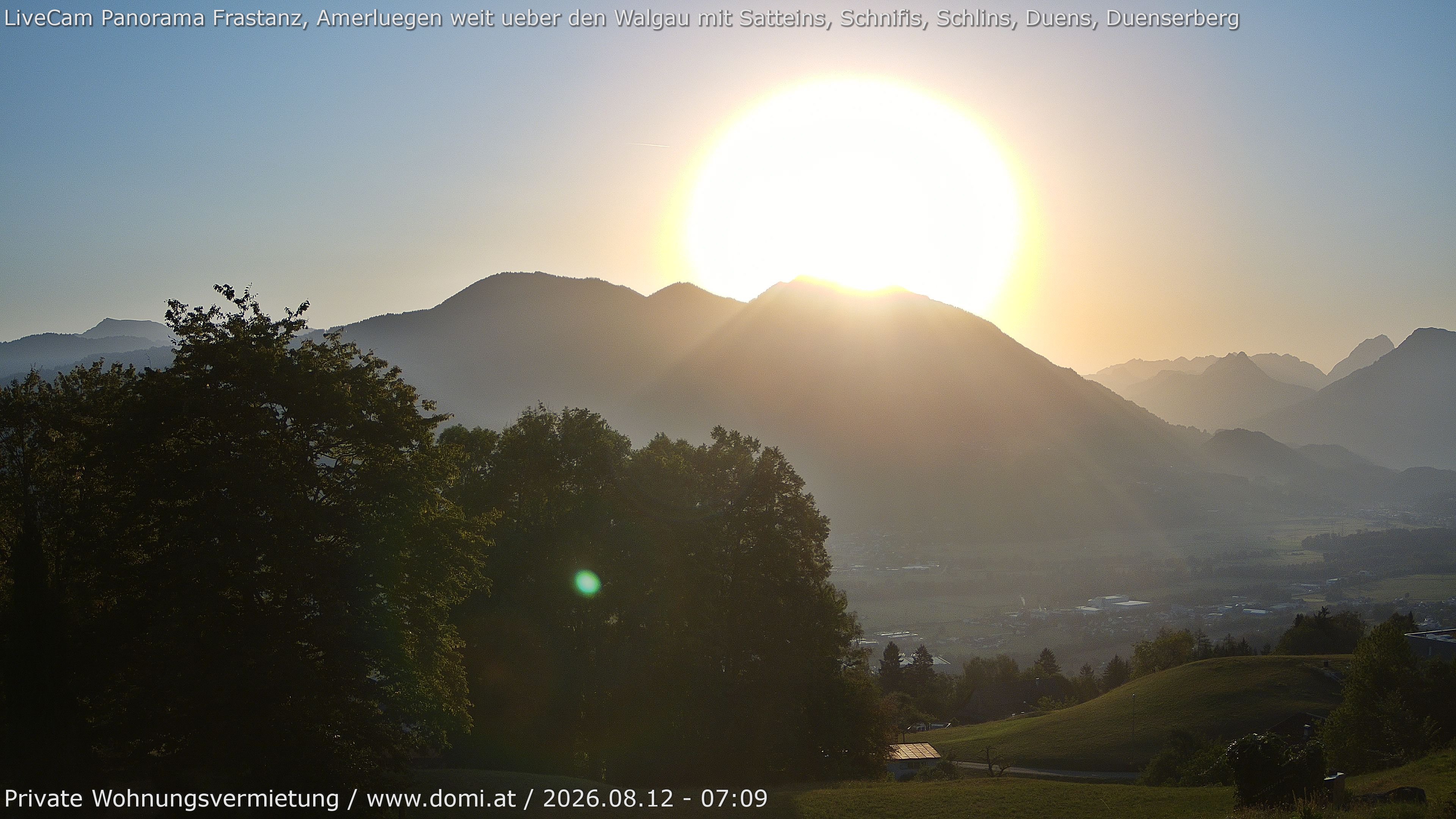 Archiv Foto Webcam Ausblick von Amerlügen bei Frastanz