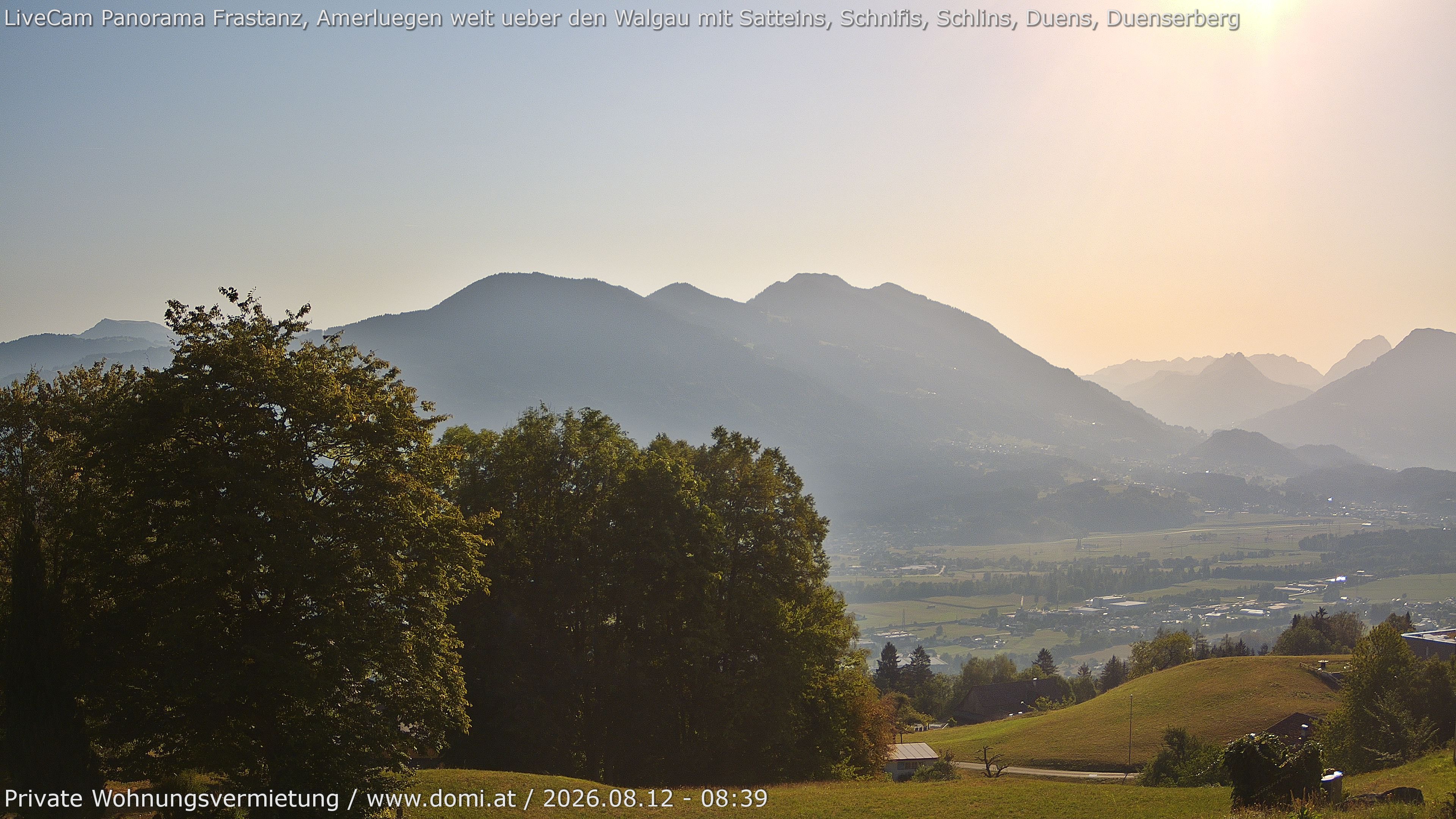 Archiv Foto Webcam Ausblick von Amerlügen bei Frastanz