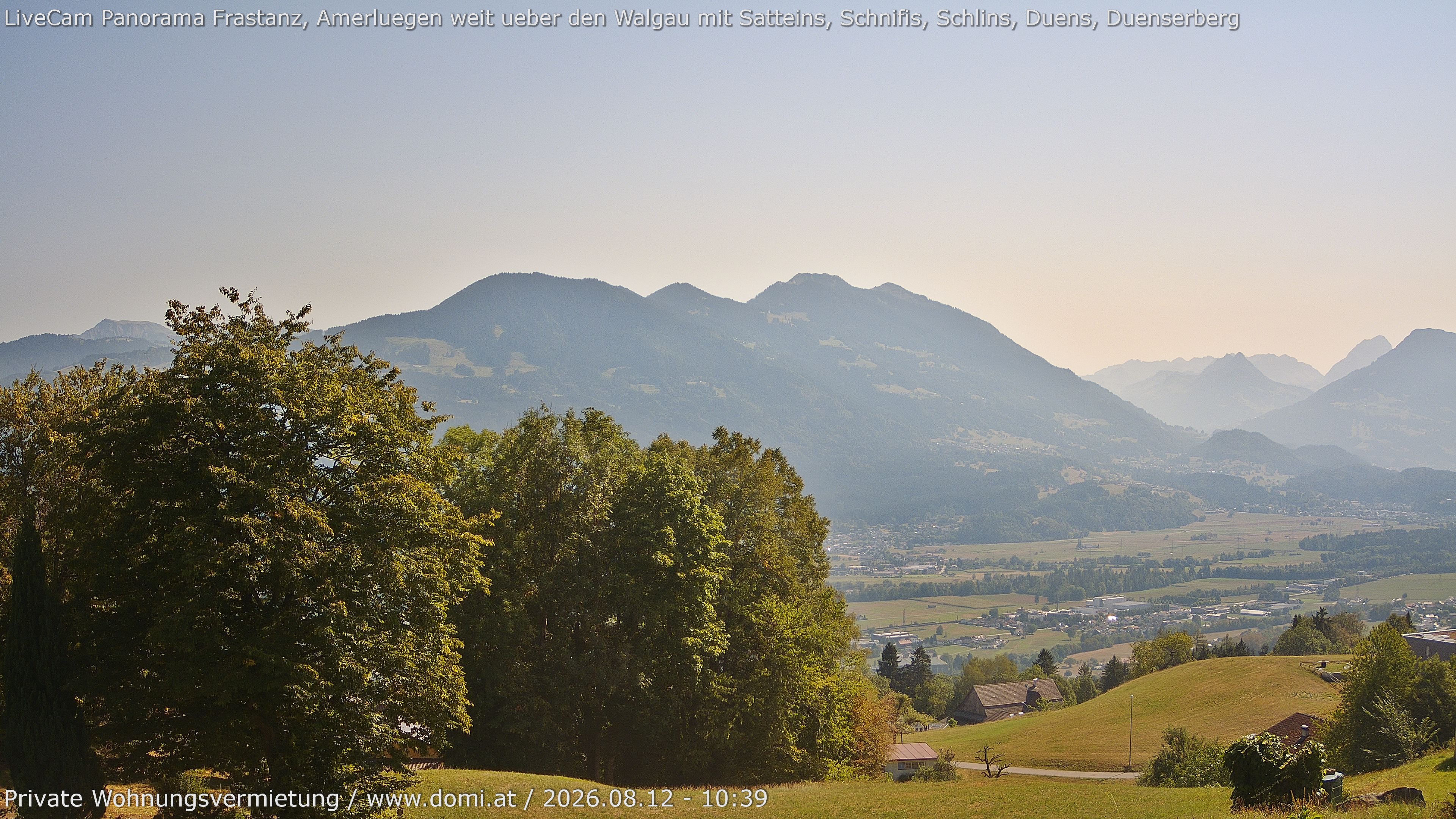 Archiv Foto Webcam Ausblick von Amerlügen bei Frastanz