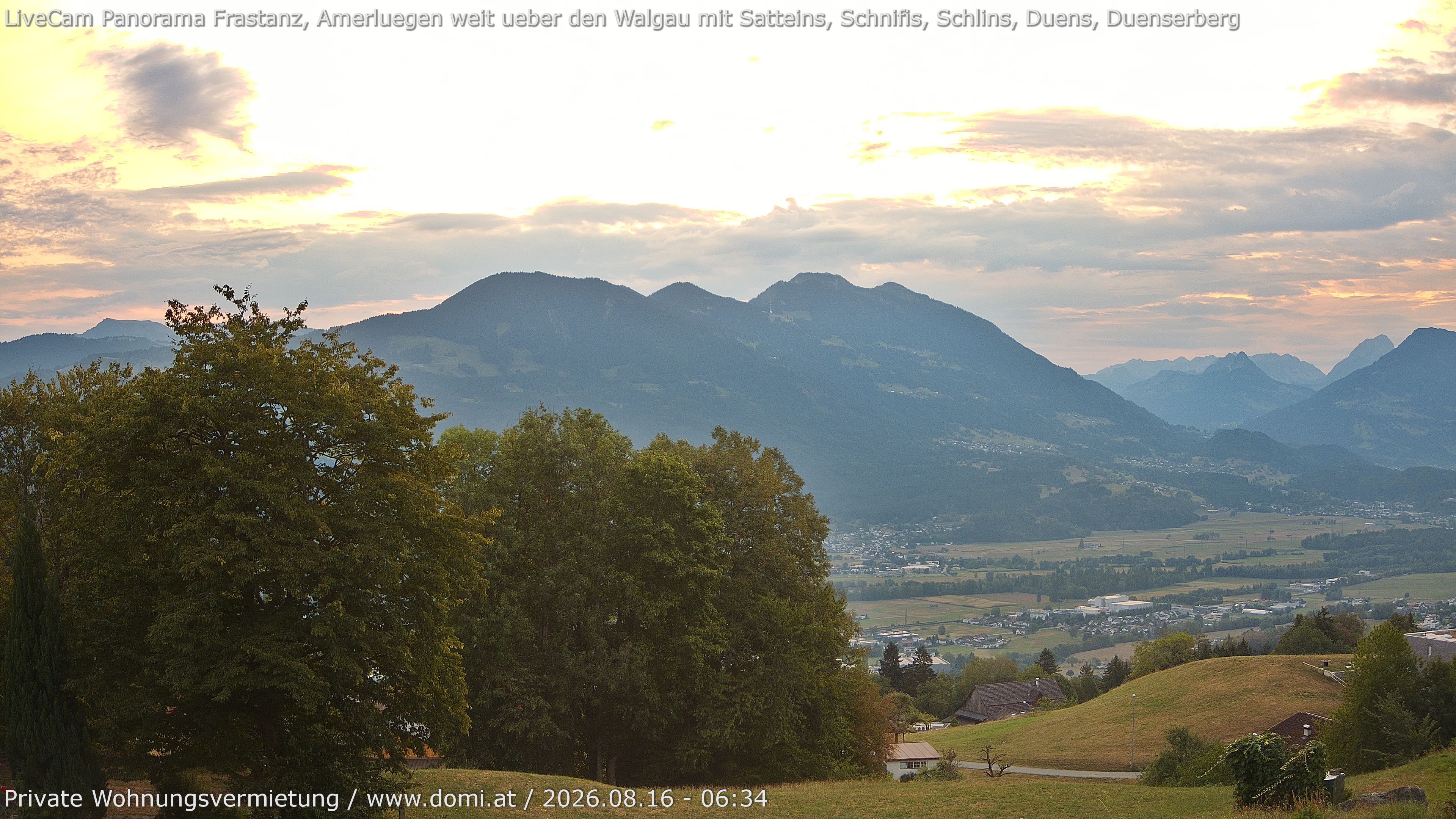 Archiv Foto Webcam Ausblick von Amerlügen bei Frastanz