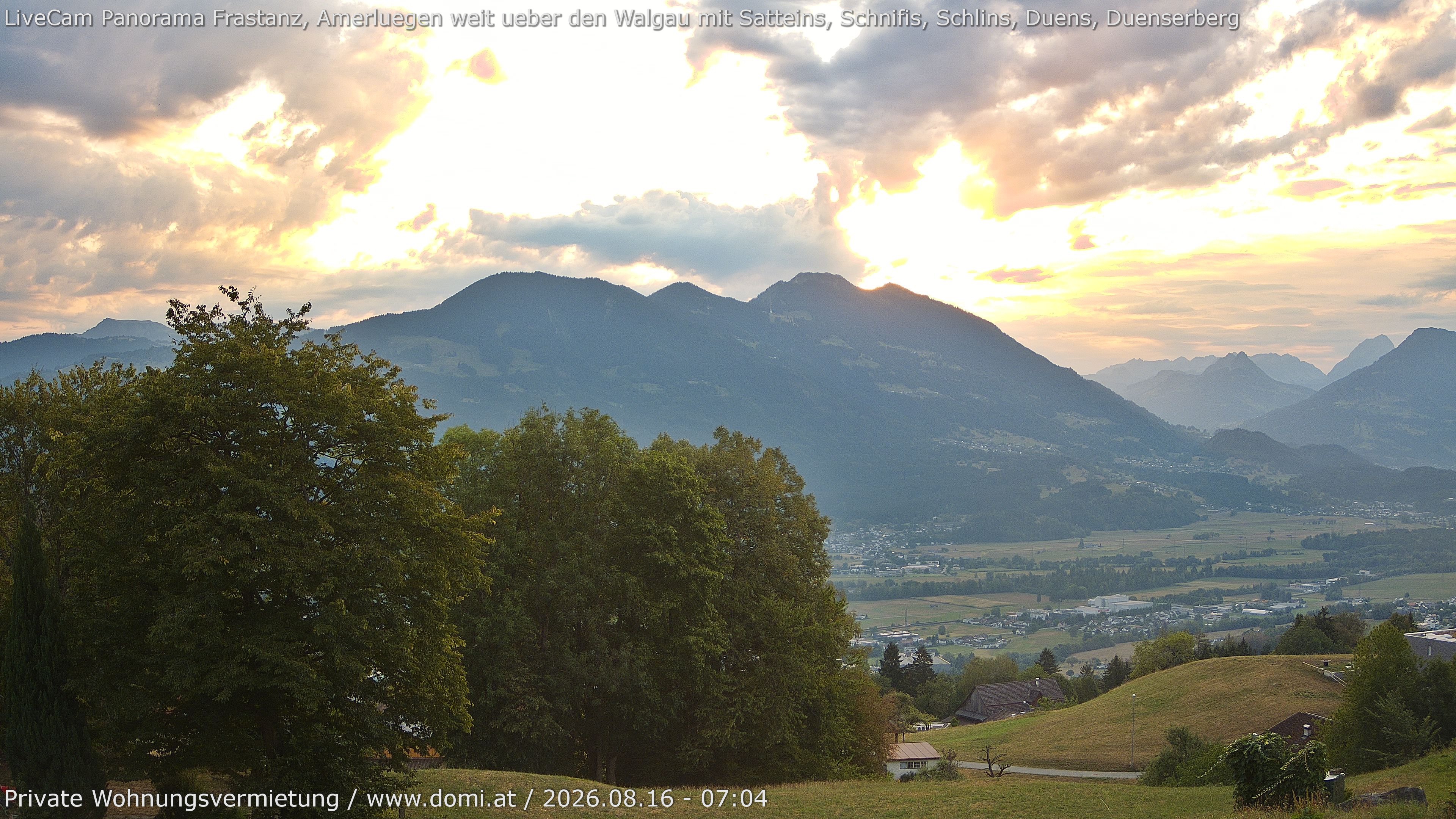 Archiv Foto Webcam Ausblick von Amerlügen bei Frastanz