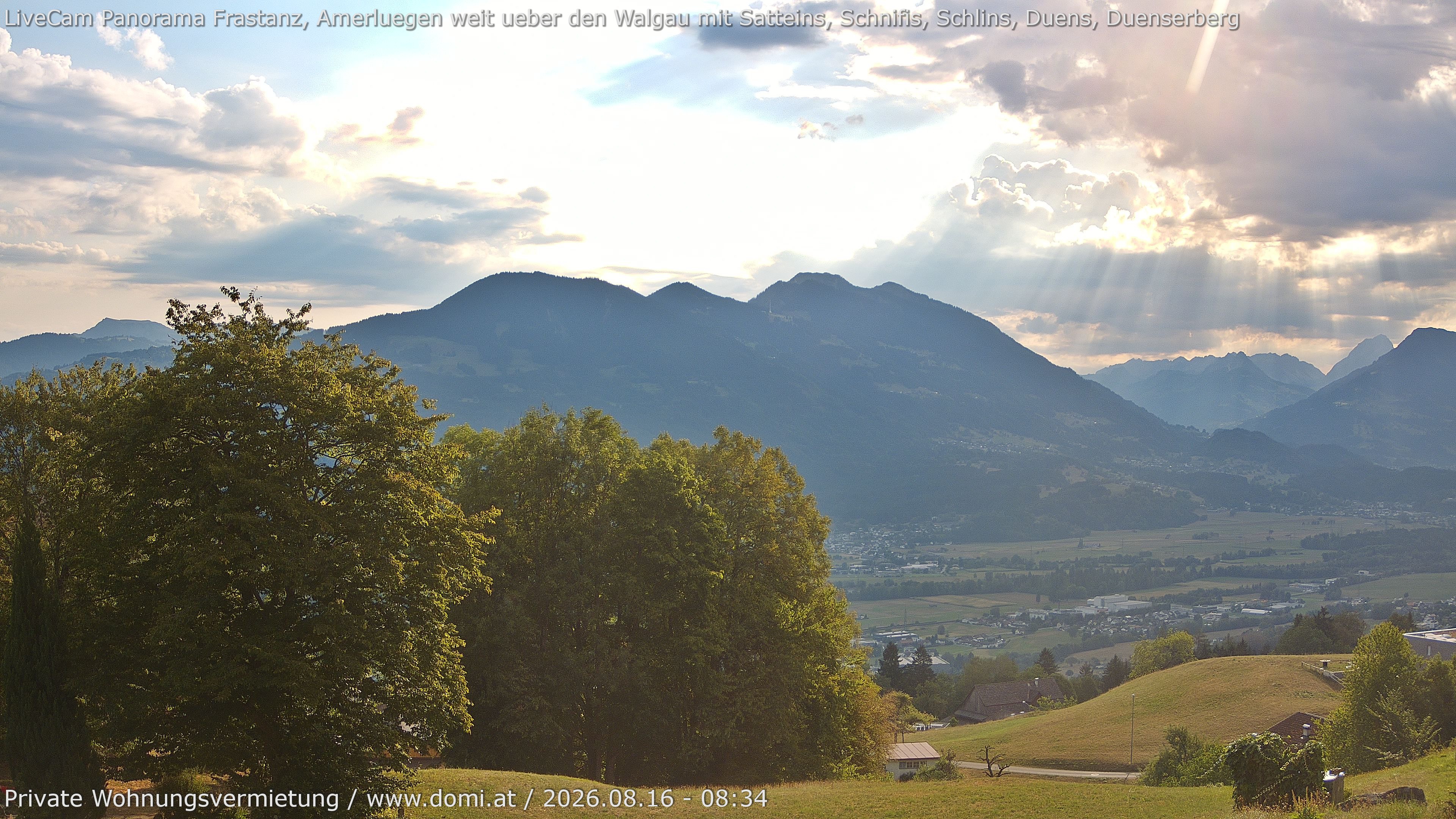 Archiv Foto Webcam Ausblick von Amerlügen bei Frastanz