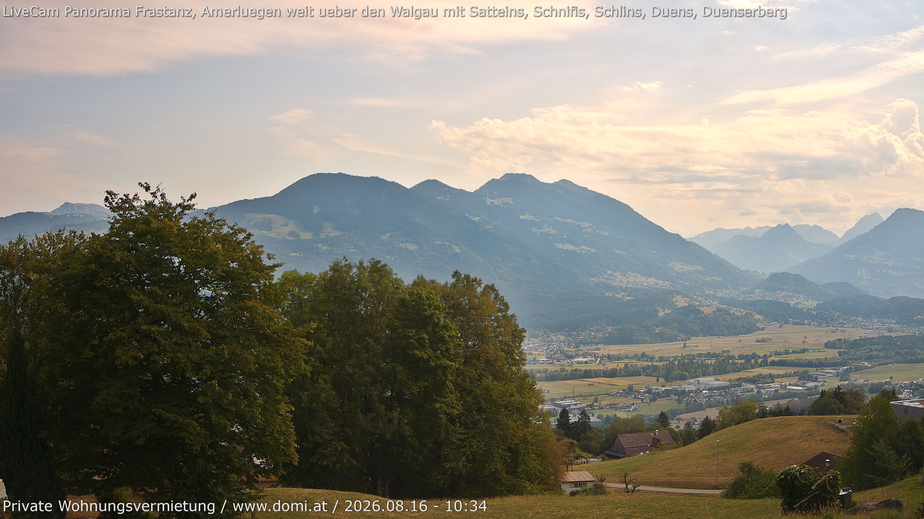 Archiv Foto Webcam Ausblick von Amerlügen bei Frastanz