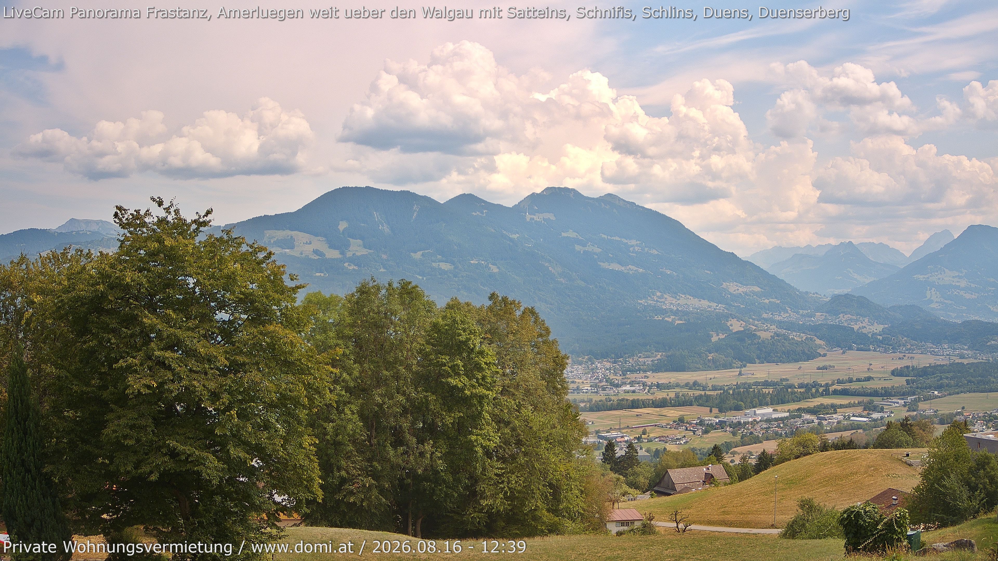Archiv Foto Webcam Ausblick von Amerlügen bei Frastanz