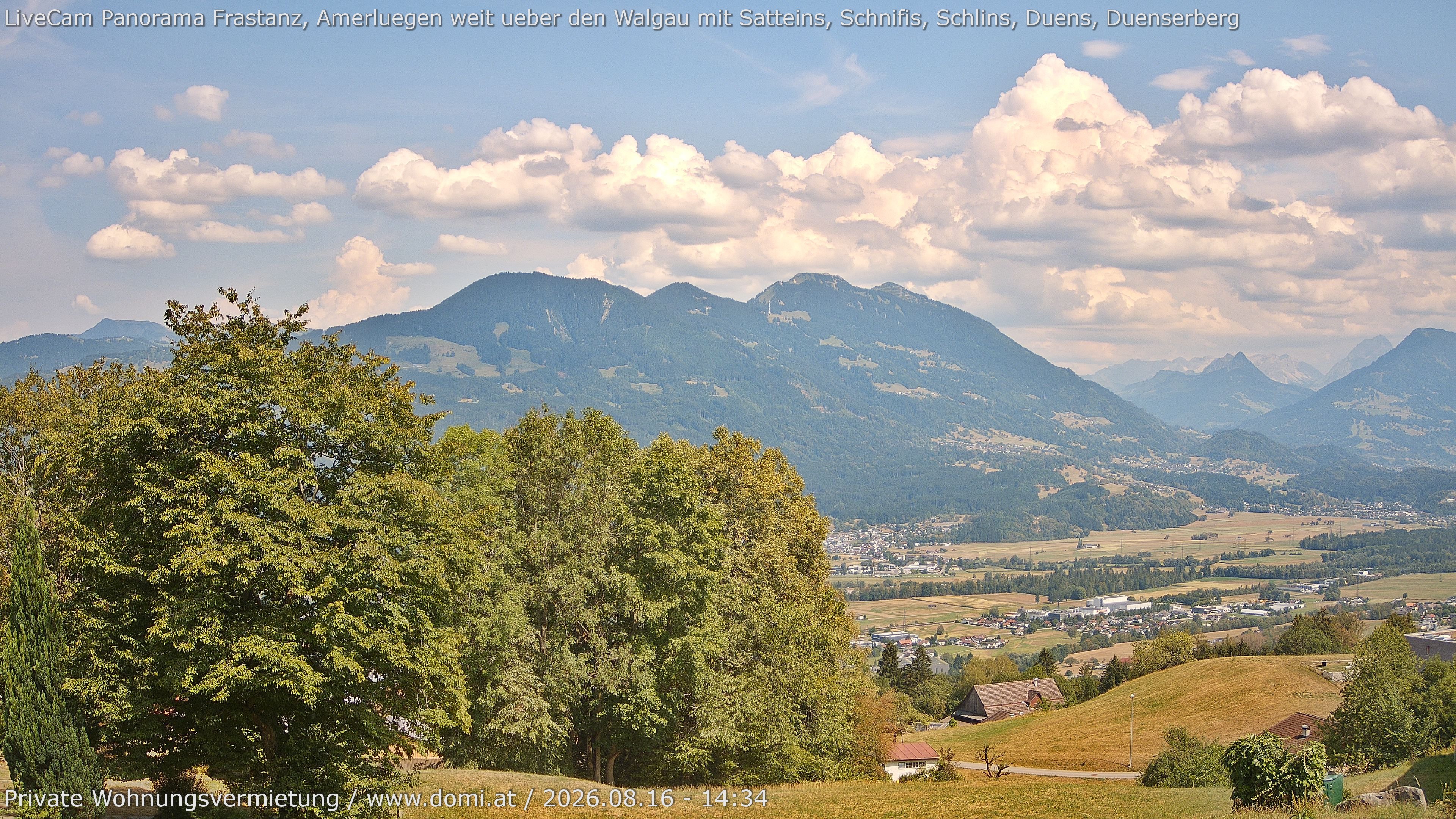Archiv Foto Webcam Ausblick von Amerlügen bei Frastanz