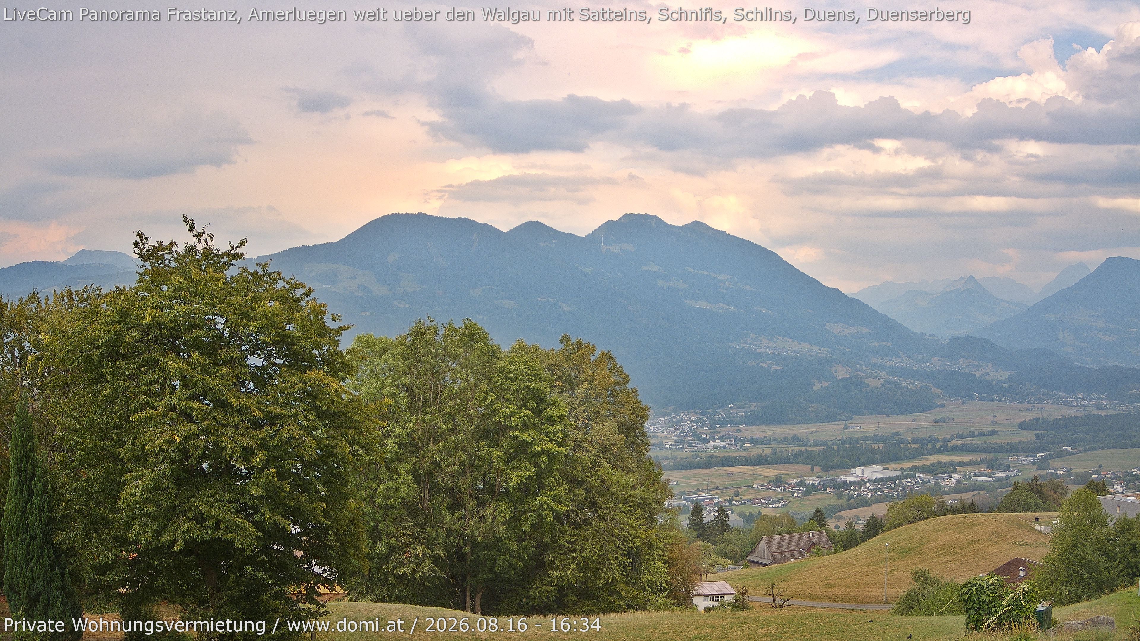 Archiv Foto Webcam Ausblick von Amerlügen bei Frastanz