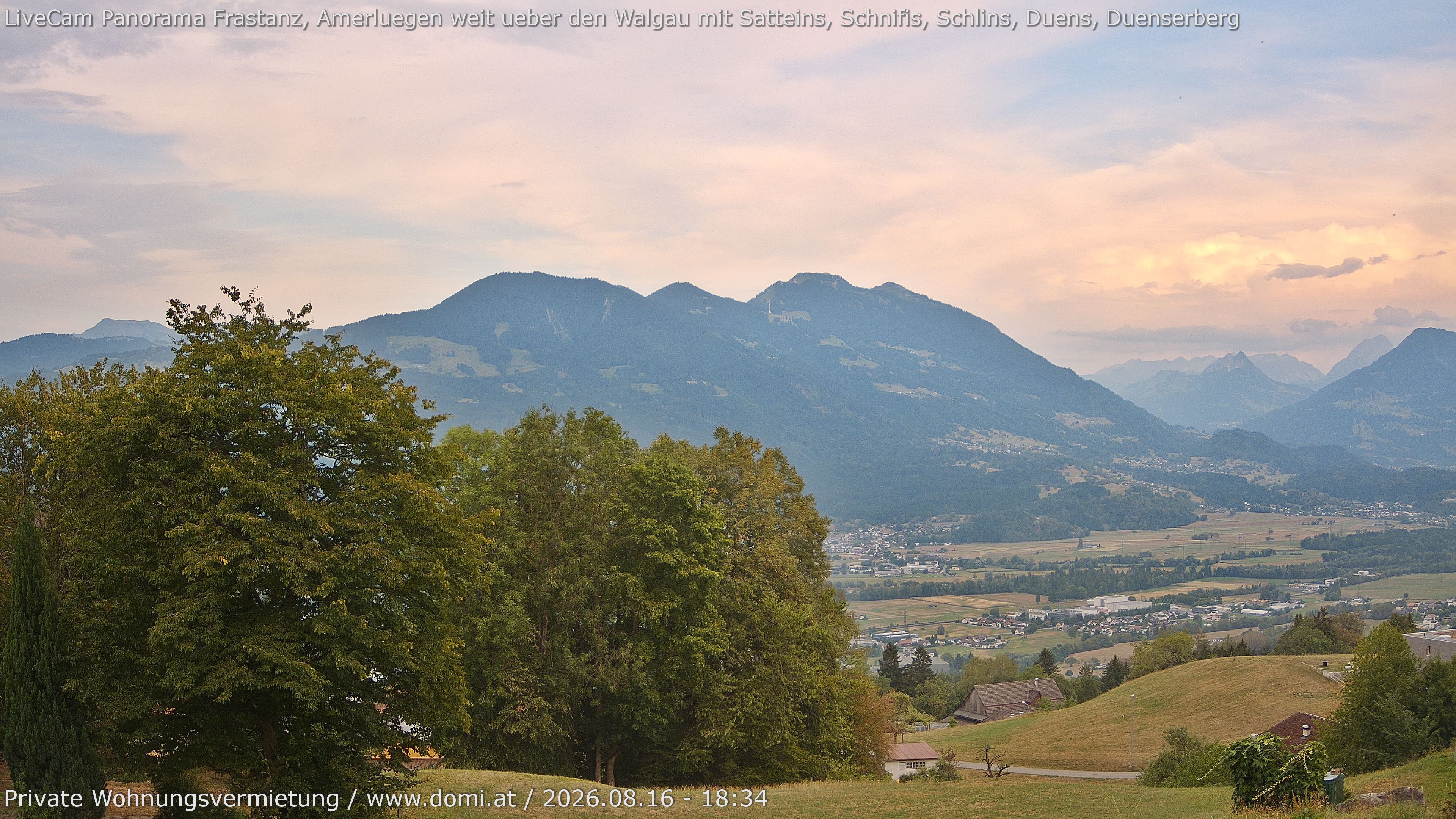 Archiv Foto Webcam Ausblick von Amerlügen bei Frastanz