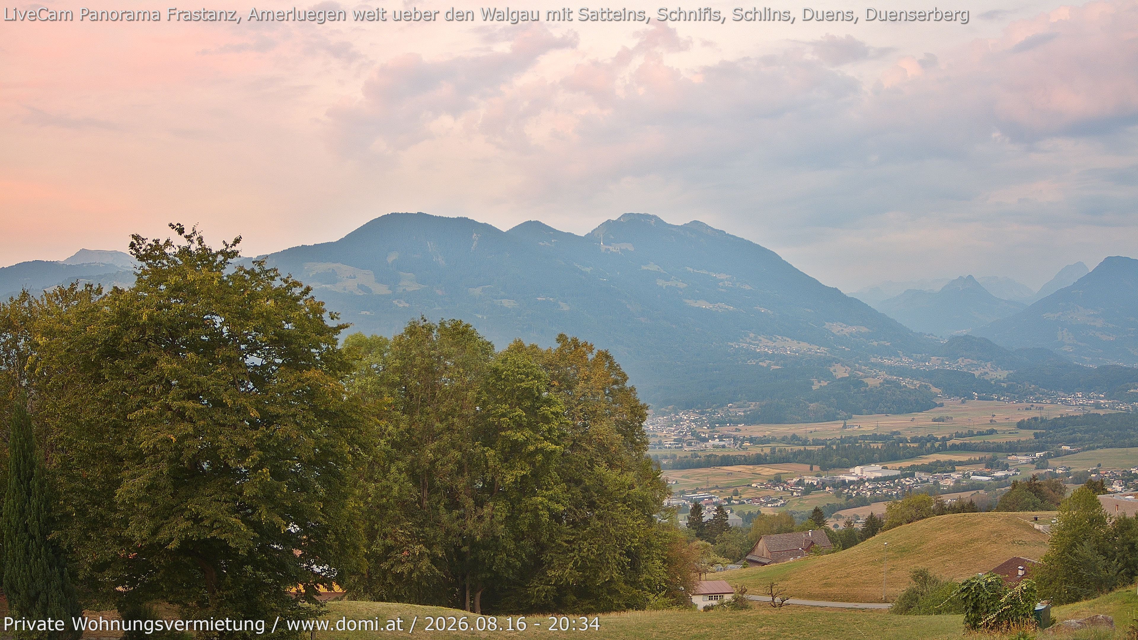 Archiv Foto Webcam Ausblick von Amerlügen bei Frastanz