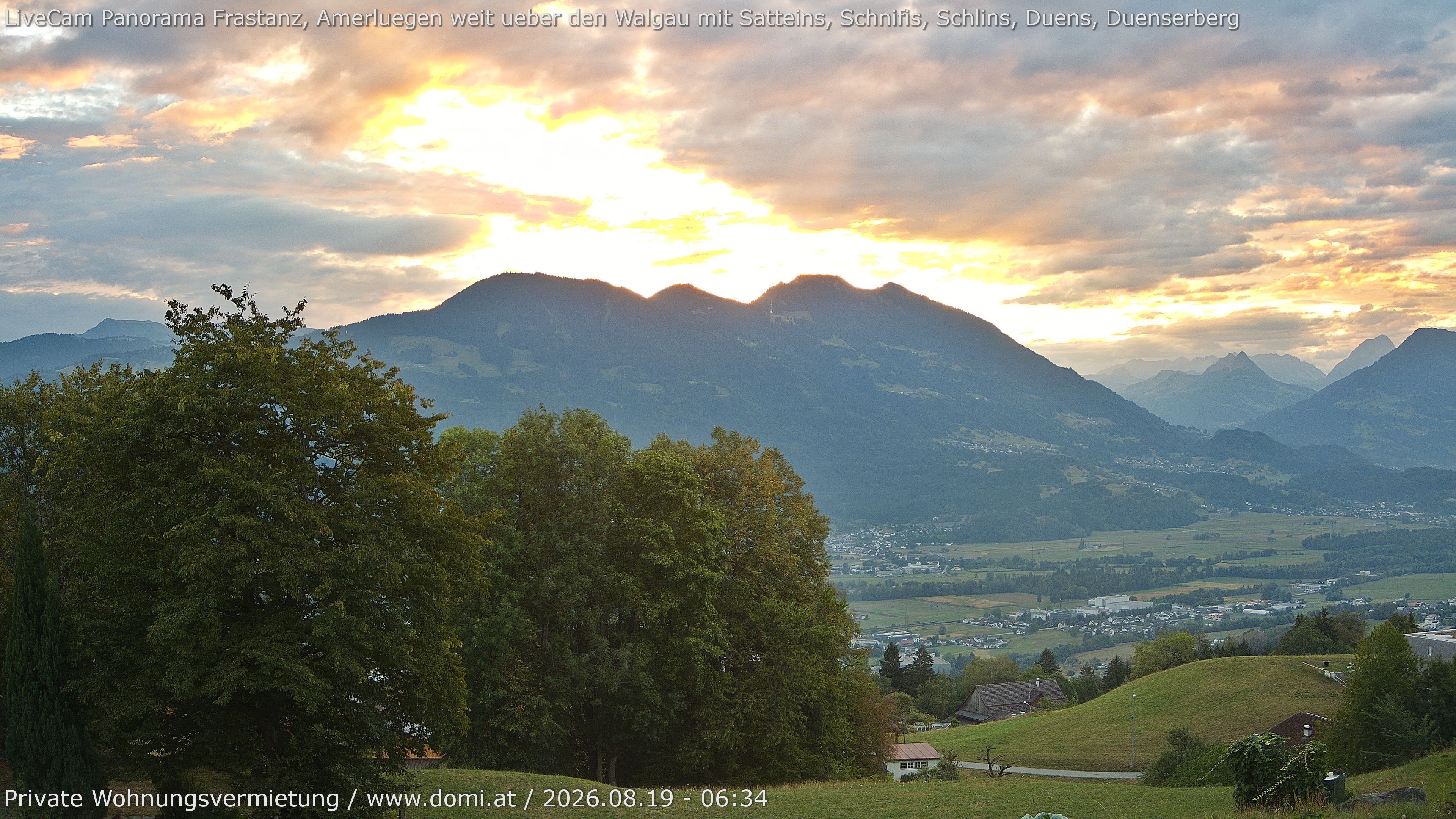 Archiv Foto Webcam Ausblick von Amerlügen bei Frastanz
