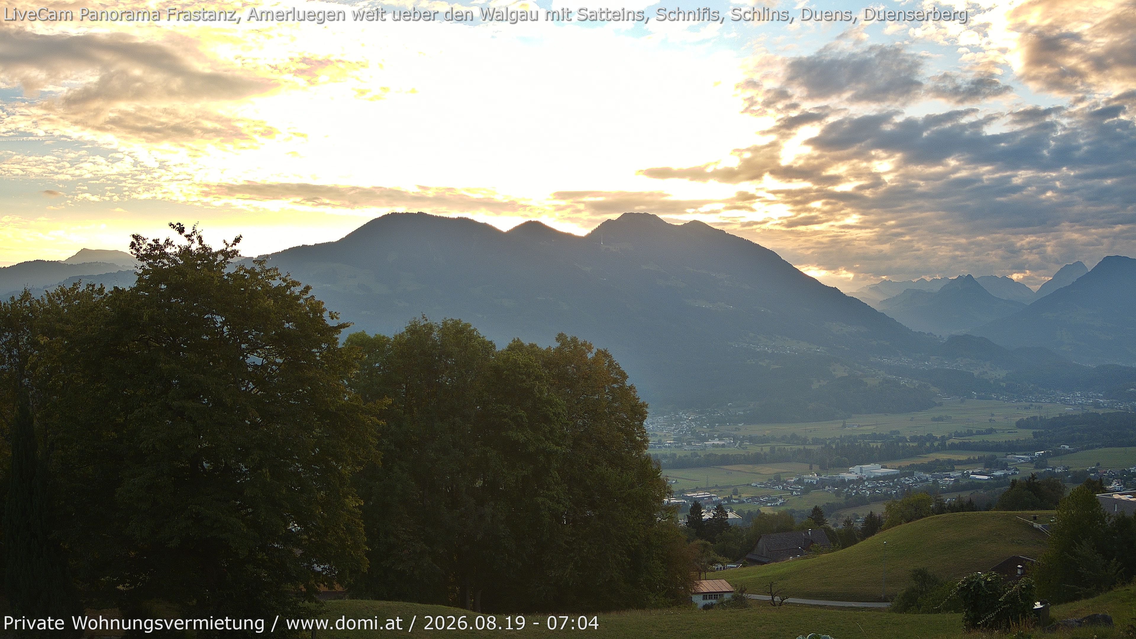 Archiv Foto Webcam Ausblick von Amerlügen bei Frastanz