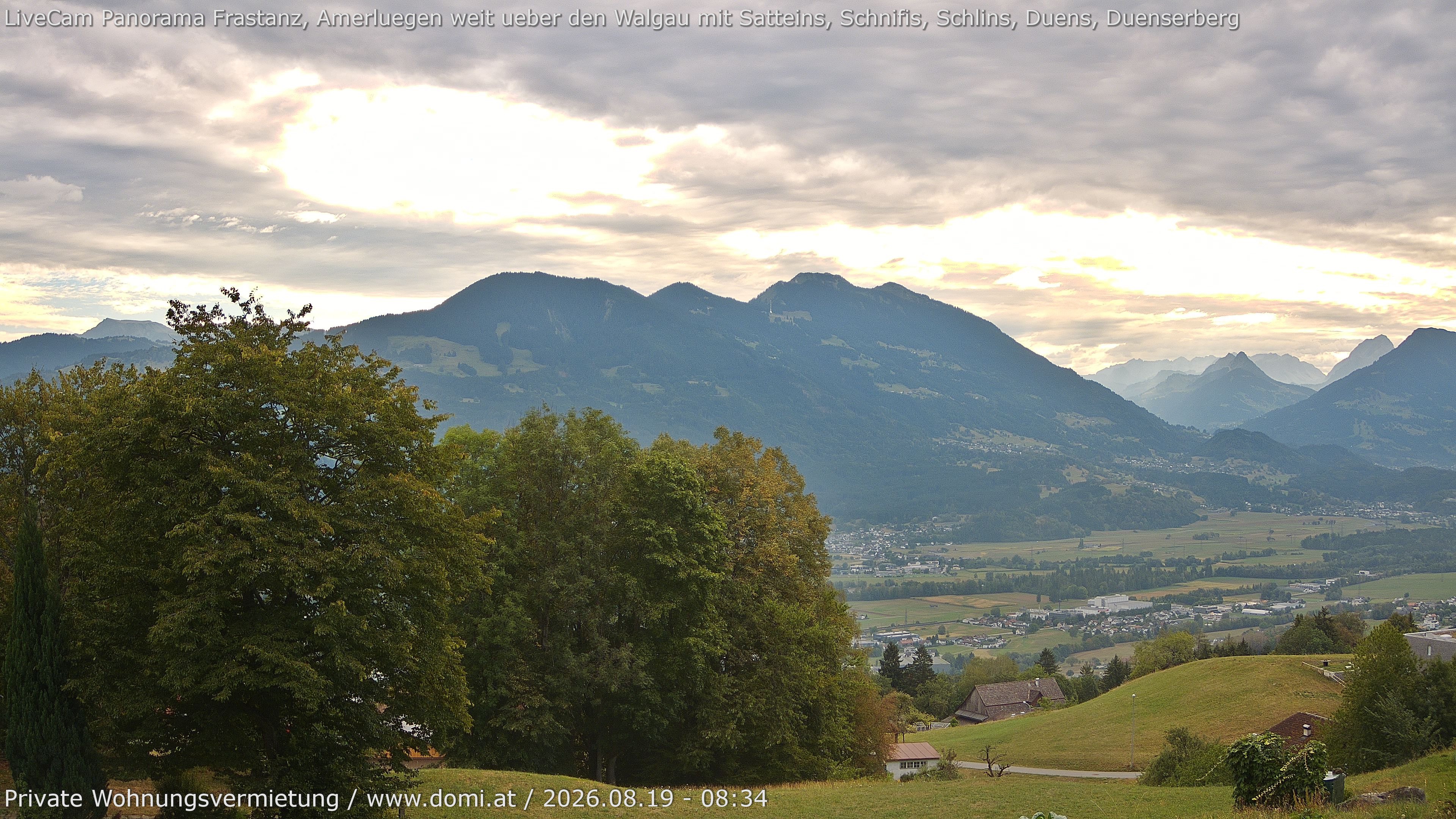 Archiv Foto Webcam Ausblick von Amerlügen bei Frastanz