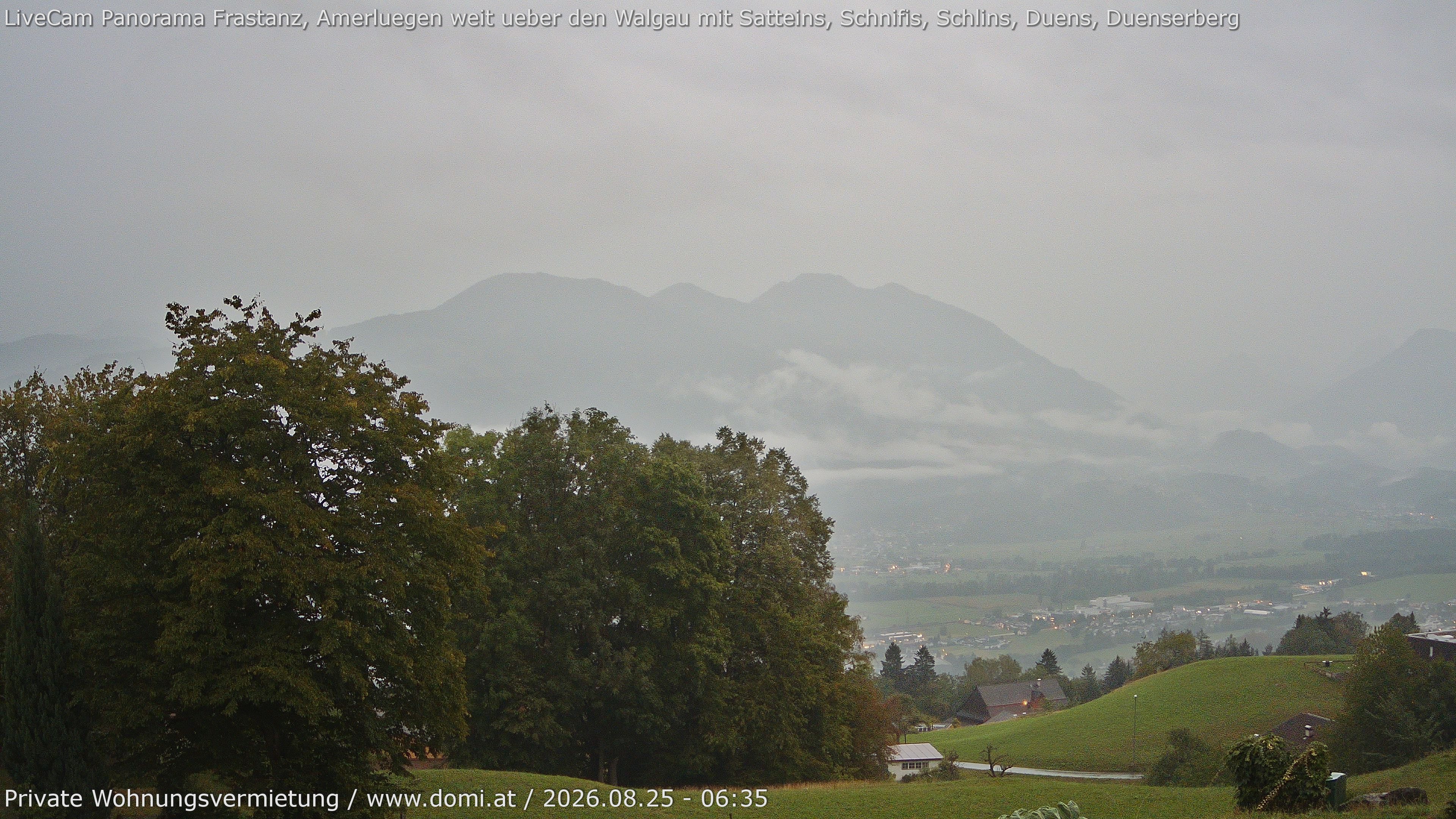 Archiv Foto Webcam Ausblick von Amerlügen bei Frastanz