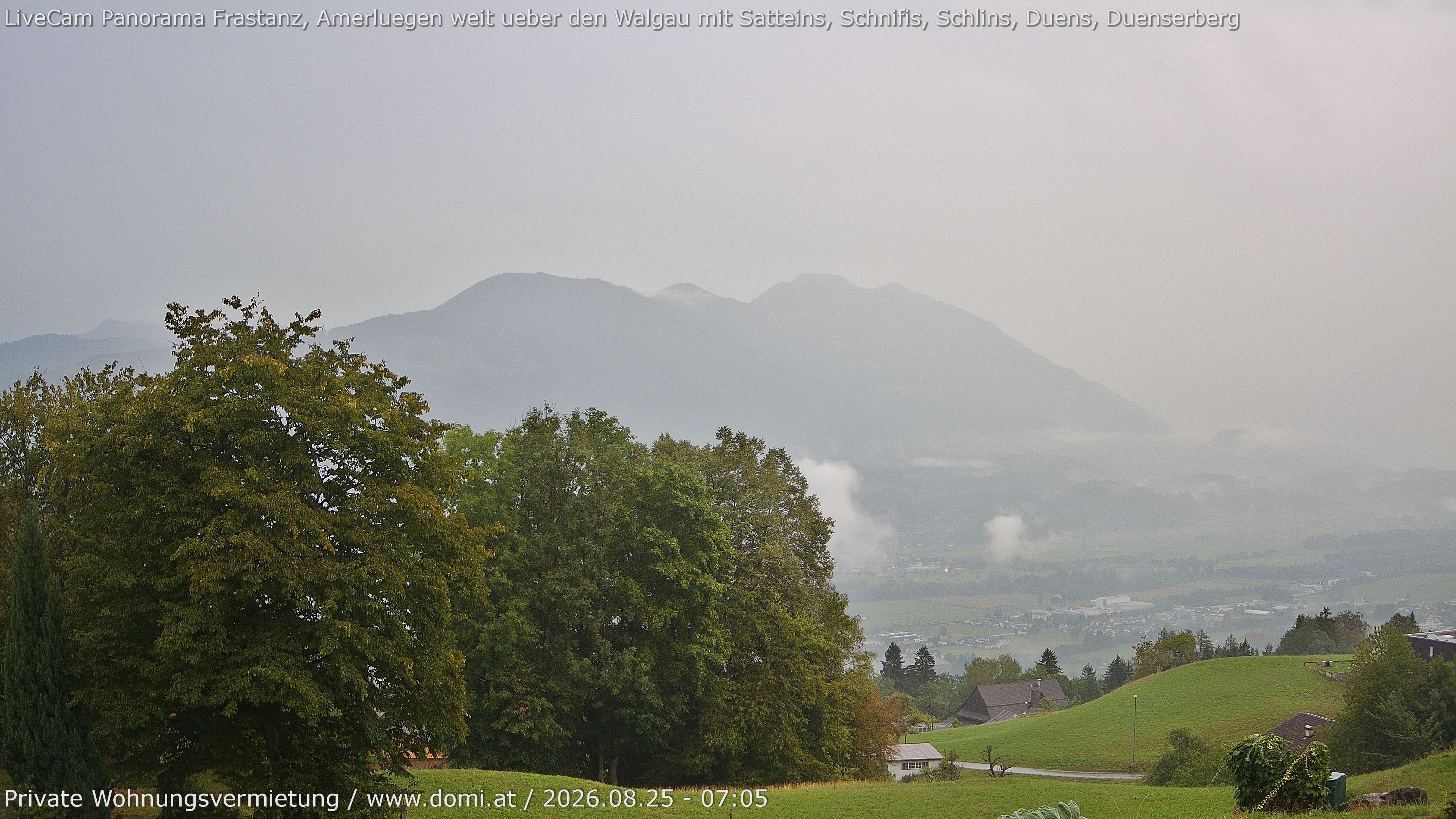 Archiv Foto Webcam Ausblick von Amerlügen bei Frastanz