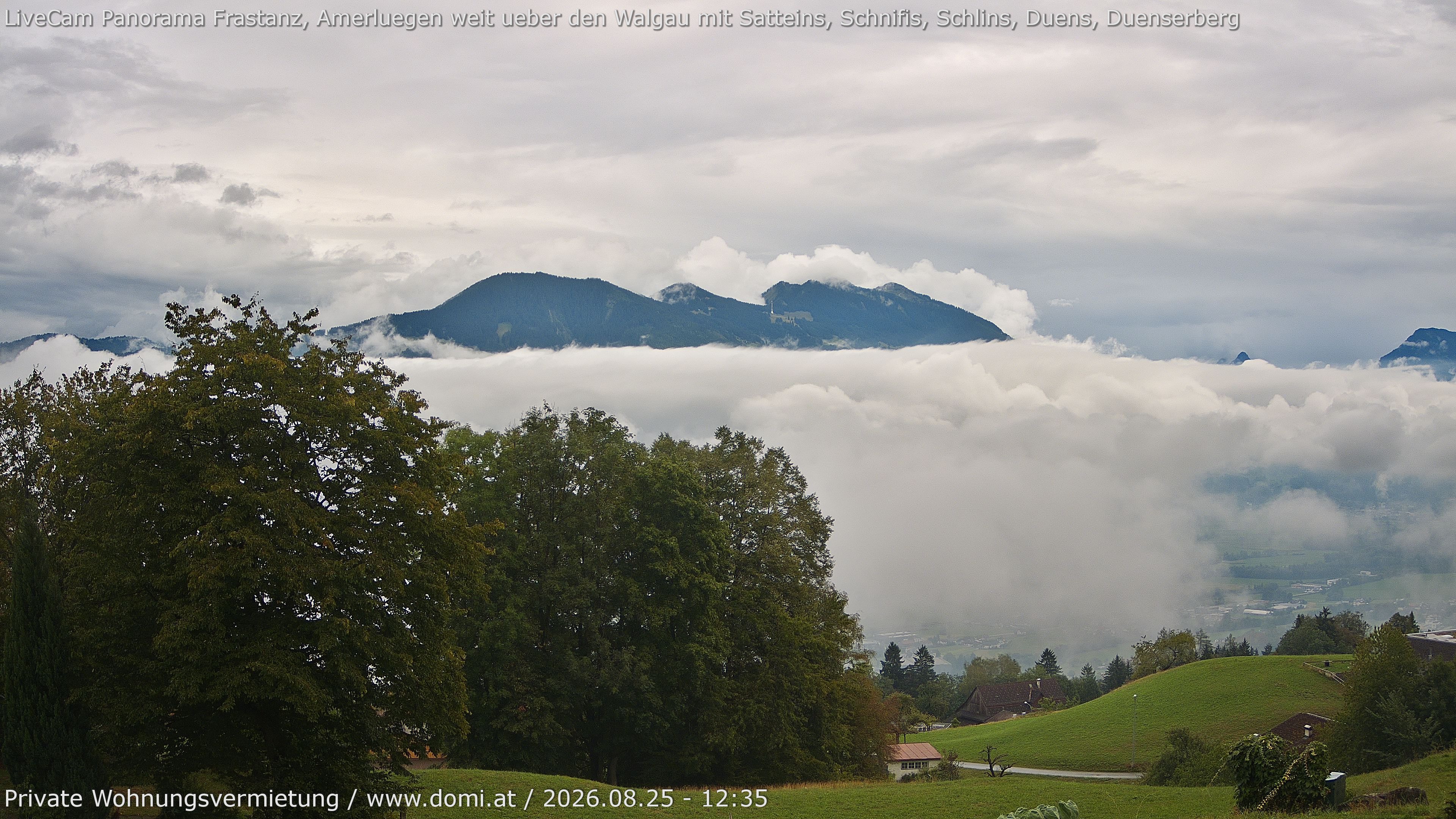 Archiv Foto Webcam Ausblick von Amerlügen bei Frastanz