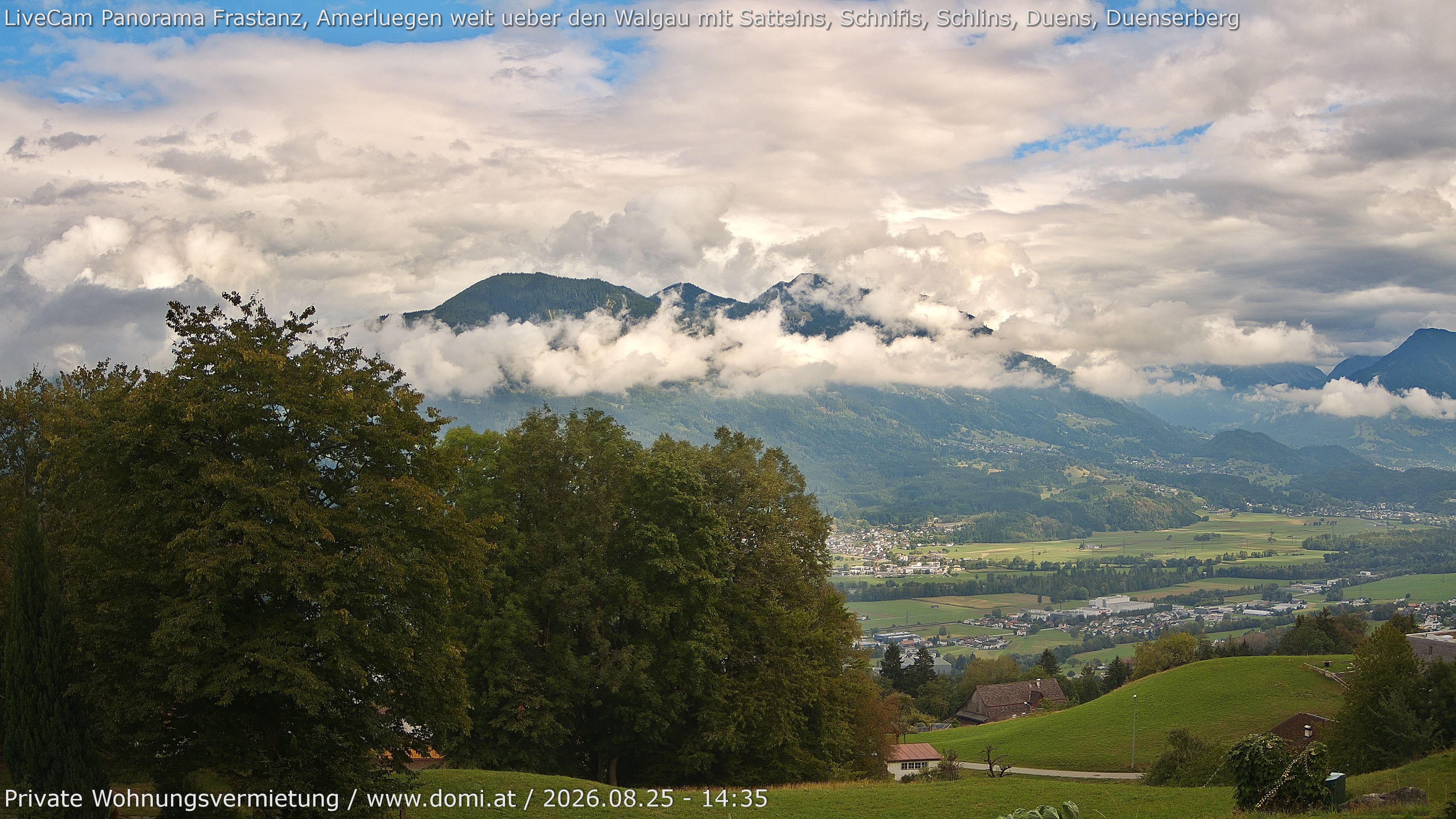 Archiv Foto Webcam Ausblick von Amerlügen bei Frastanz