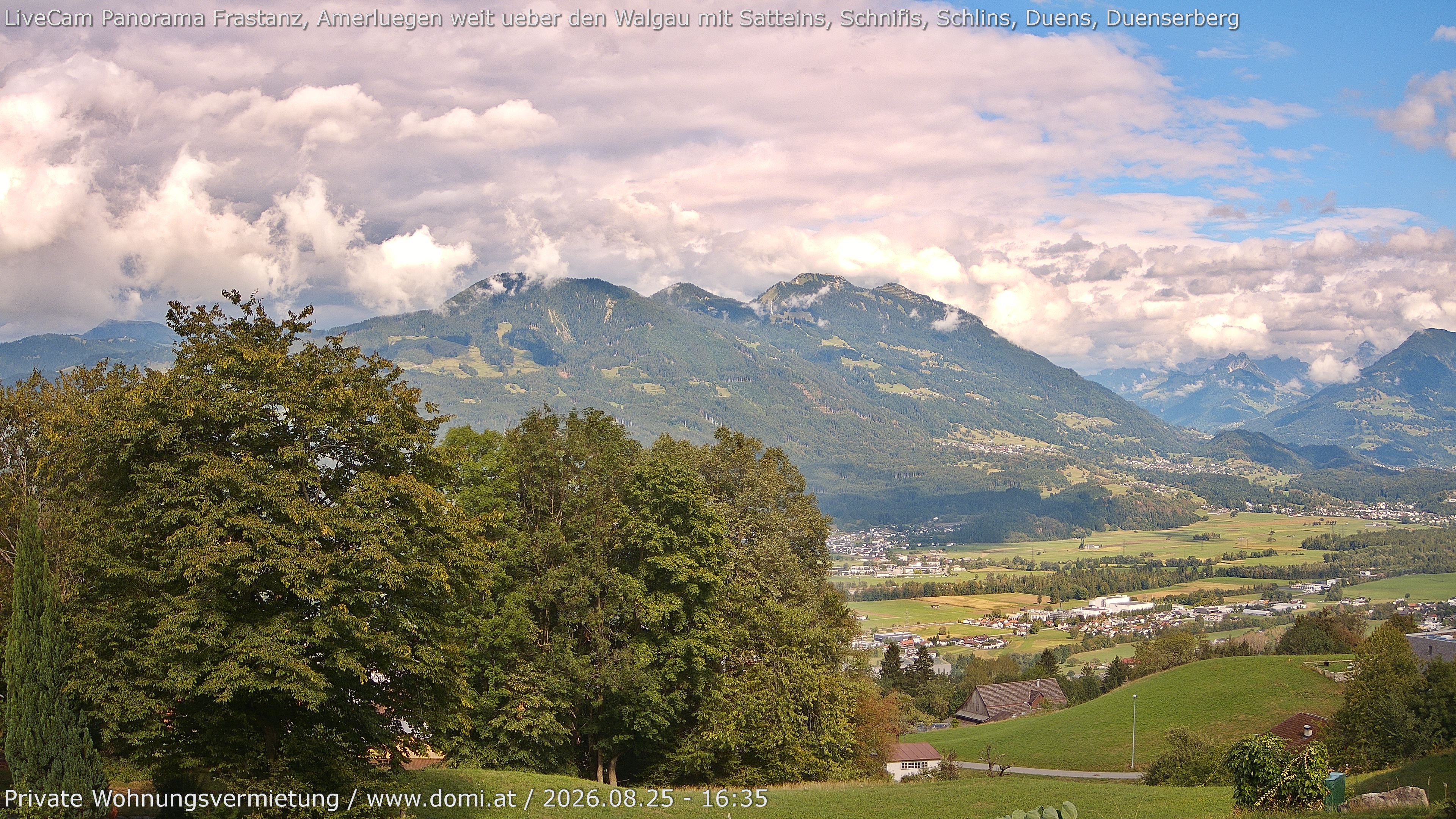 Archiv Foto Webcam Ausblick von Amerlügen bei Frastanz