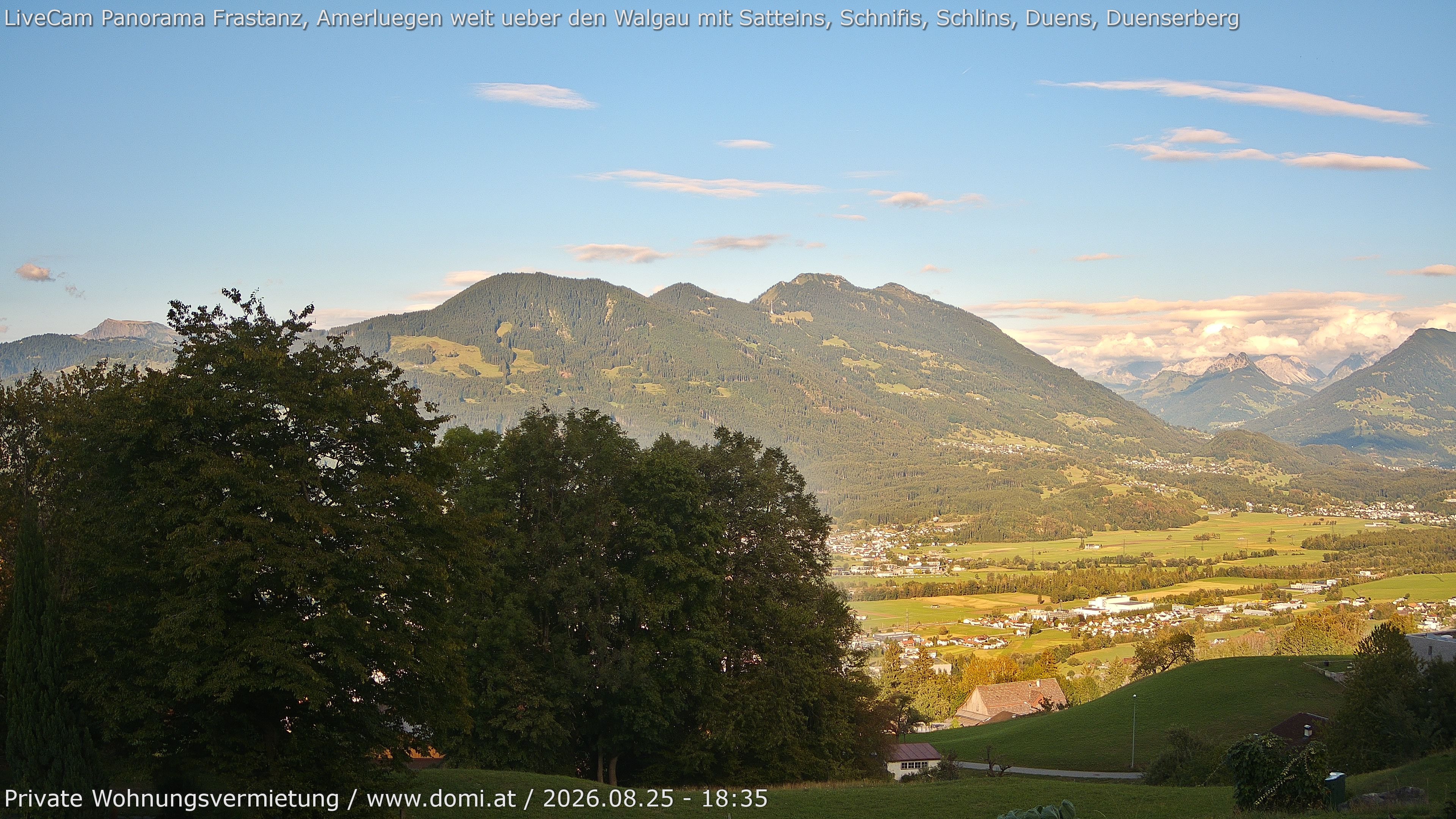 Archiv Foto Webcam Ausblick von Amerlügen bei Frastanz