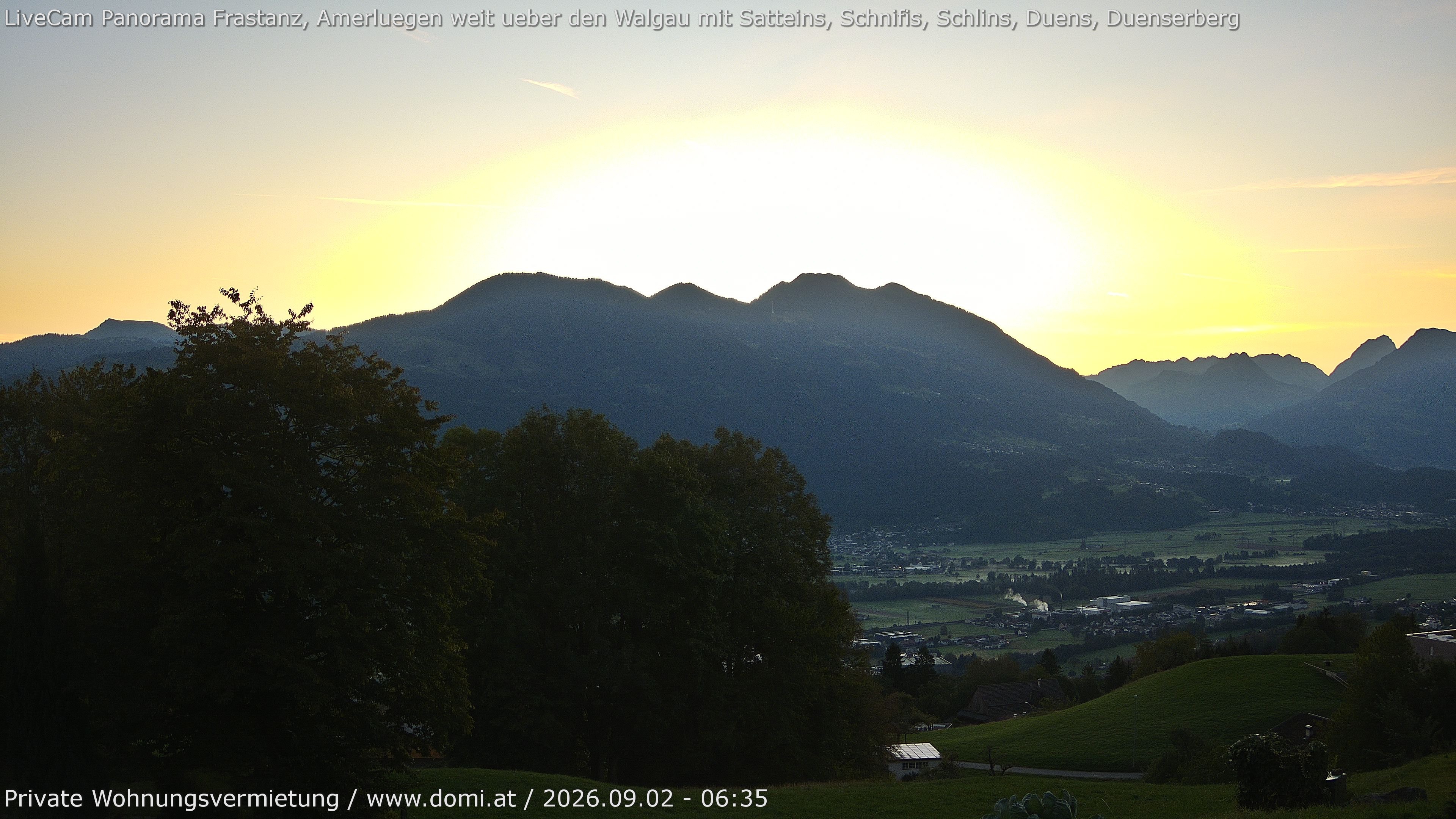 Archiv Foto Webcam Ausblick von Amerlügen bei Frastanz
