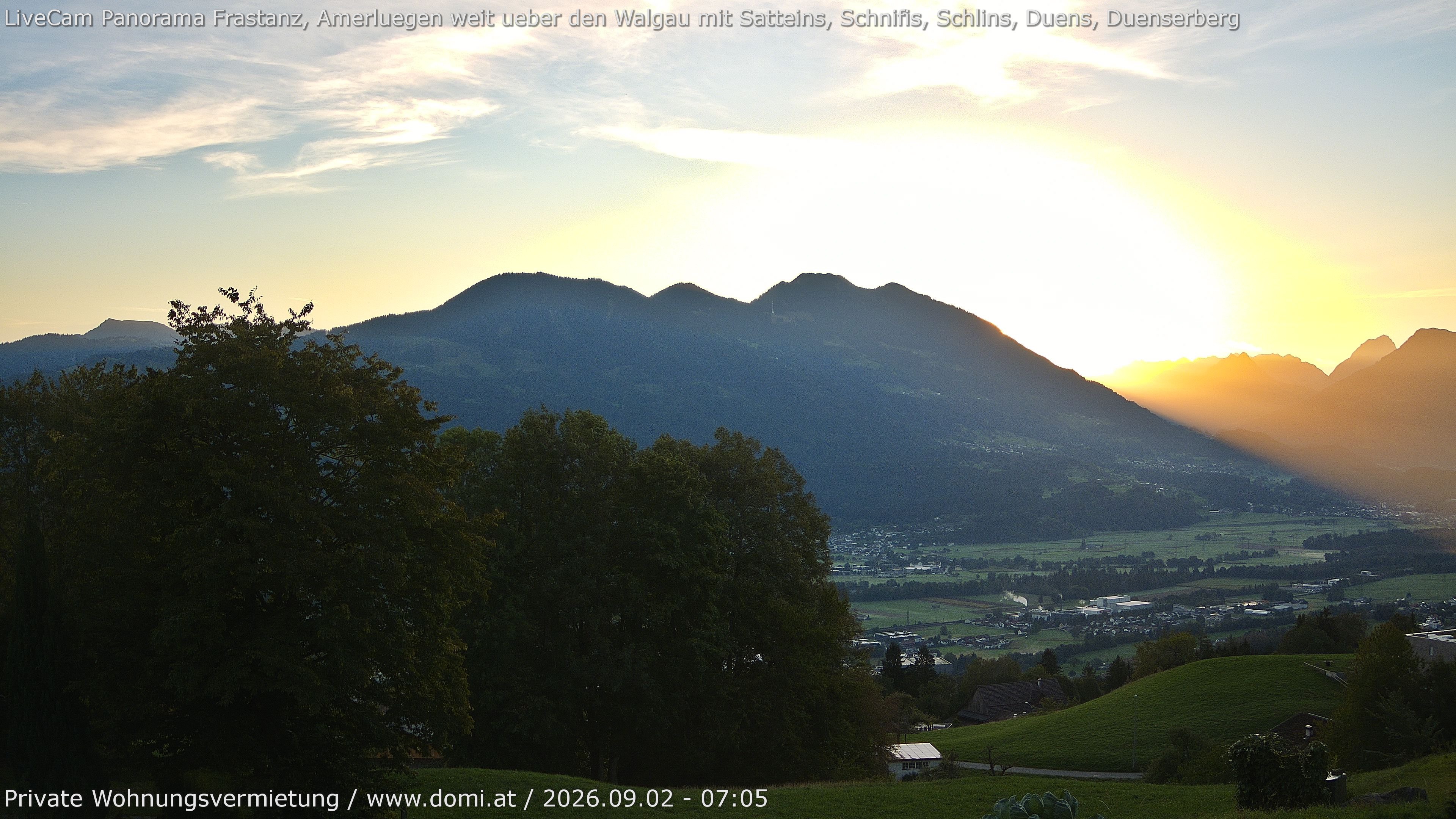 Archiv Foto Webcam Ausblick von Amerlügen bei Frastanz