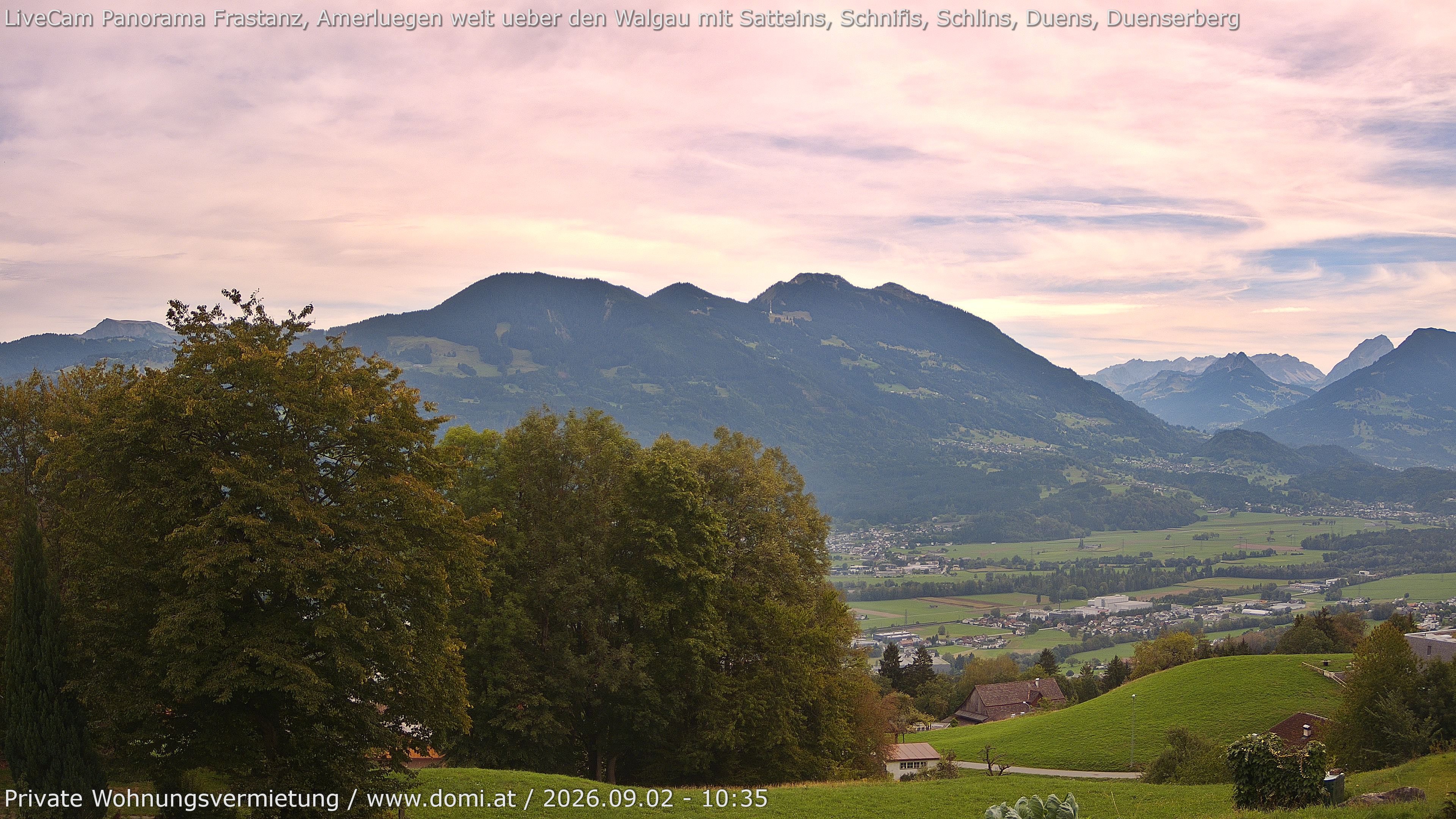Archiv Foto Webcam Ausblick von Amerlügen bei Frastanz