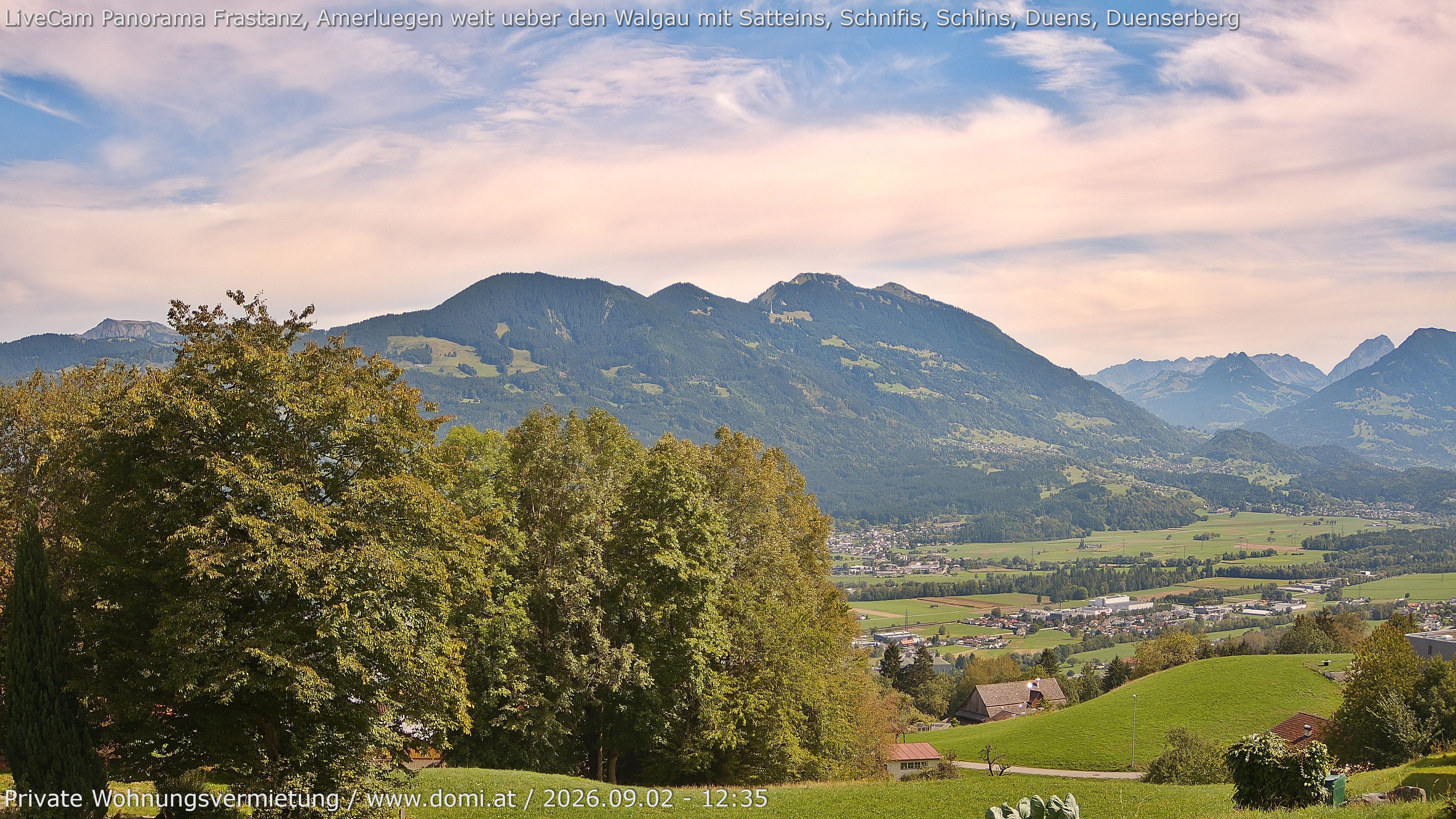 Archiv Foto Webcam Ausblick von Amerlügen bei Frastanz