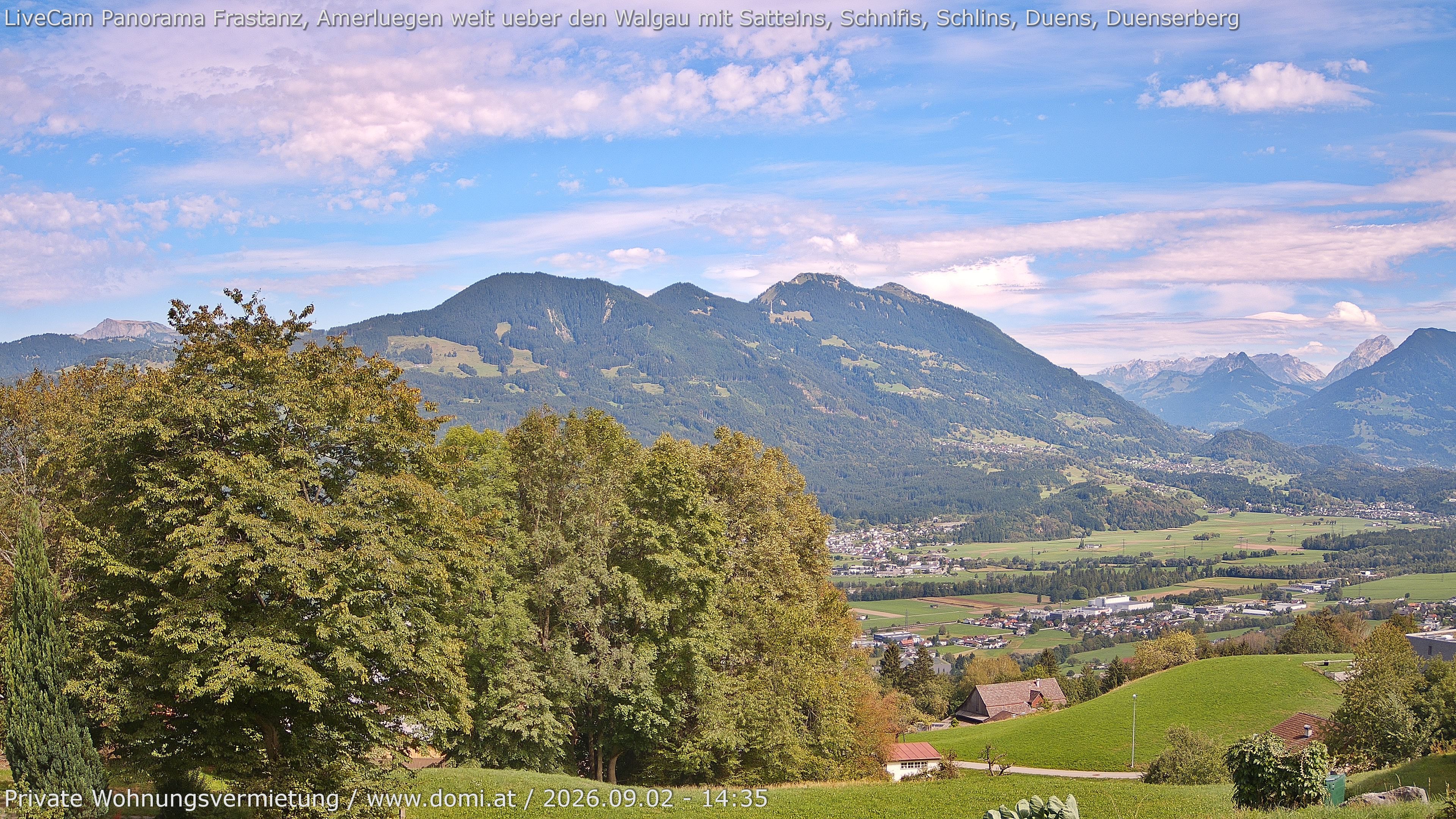Archiv Foto Webcam Ausblick von Amerlügen bei Frastanz