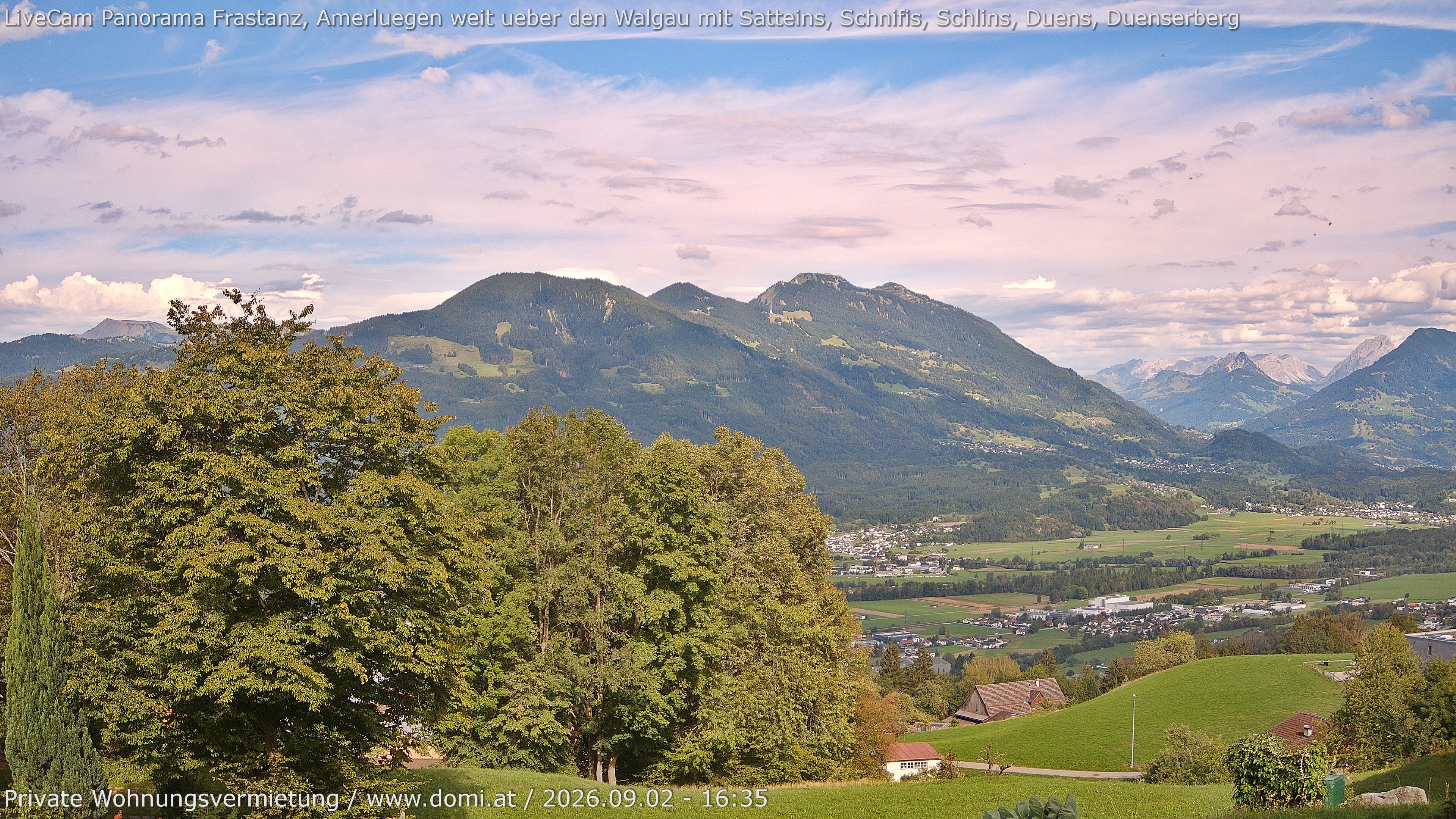 Archiv Foto Webcam Ausblick von Amerlügen bei Frastanz