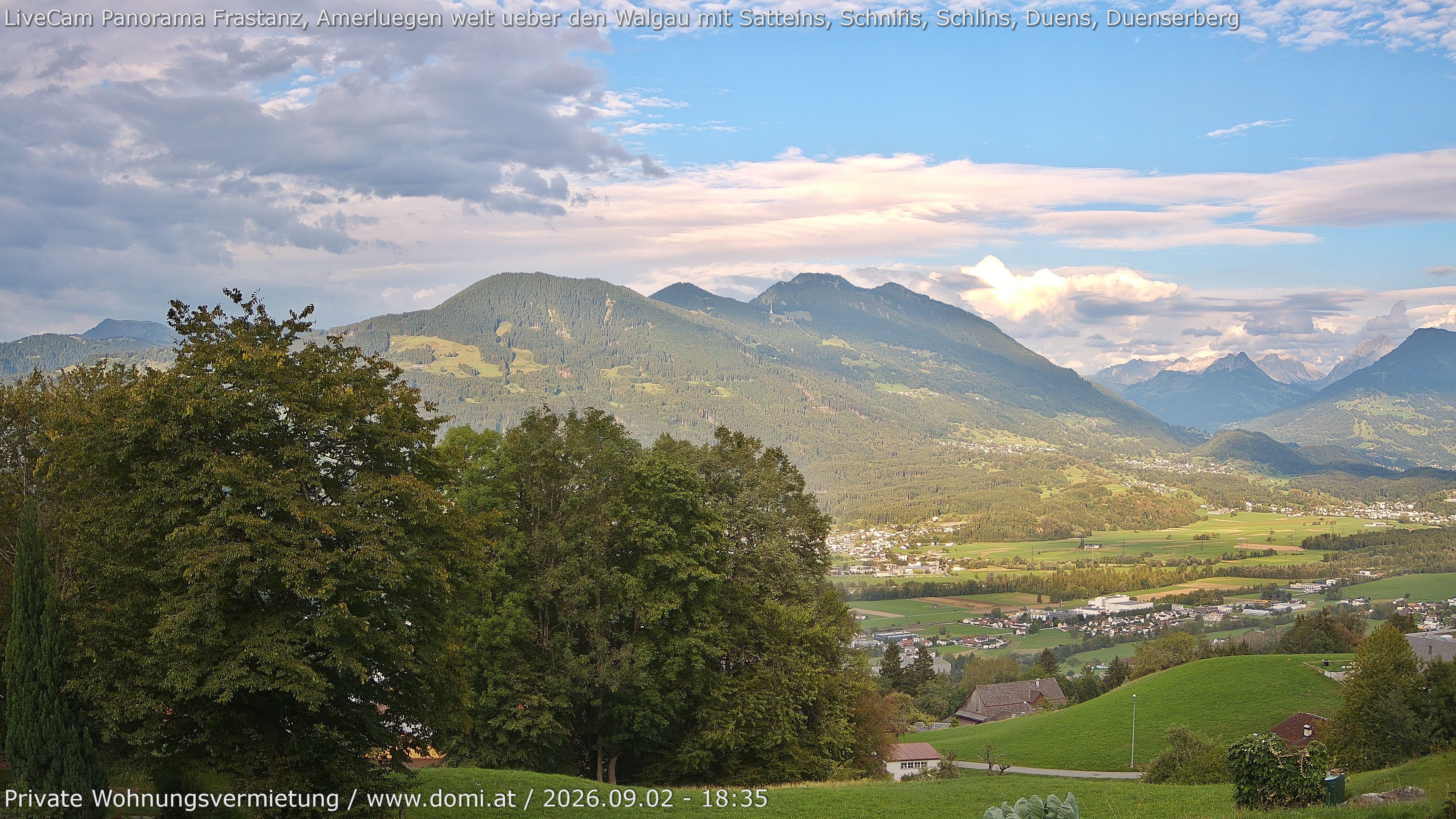 Archiv Foto Webcam Ausblick von Amerlügen bei Frastanz
