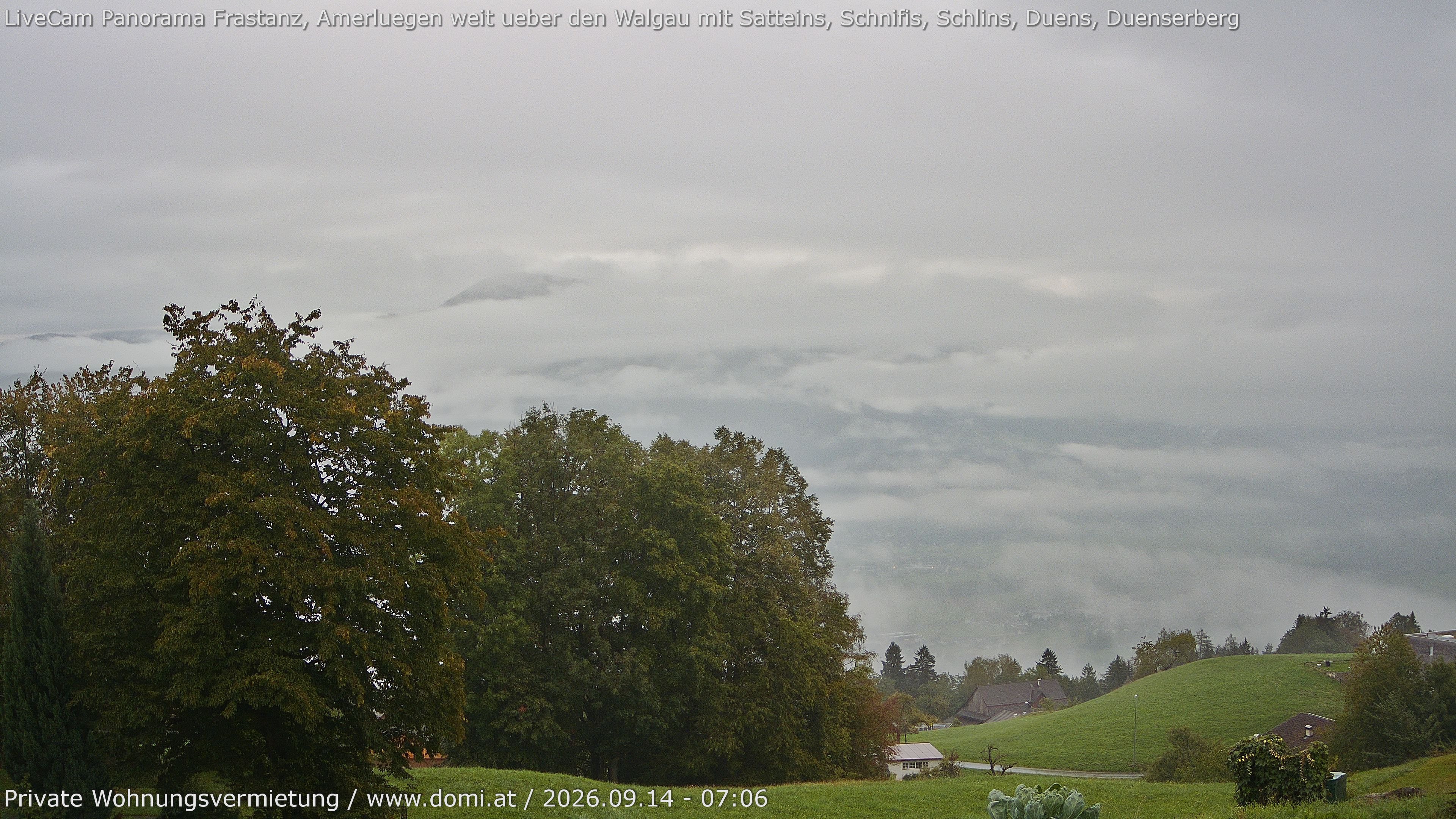 Archiv Foto Webcam Ausblick von Amerlügen bei Frastanz